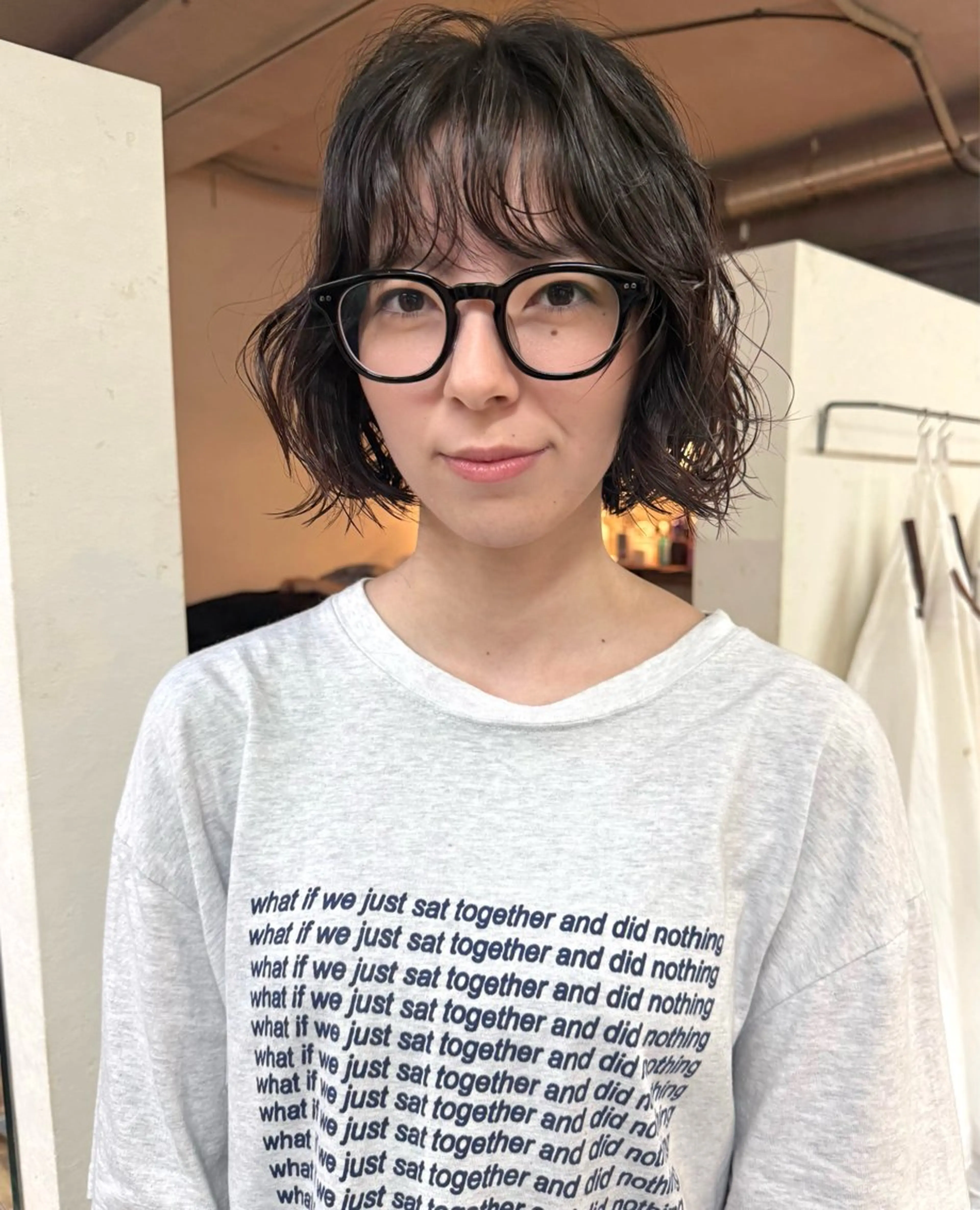 ショート カラー パーマ ボブ ニュアンスパーマ カット パーマ トリートメント 森貴裕/ベージュ/ パーマ/オリーブのヘアスタイル