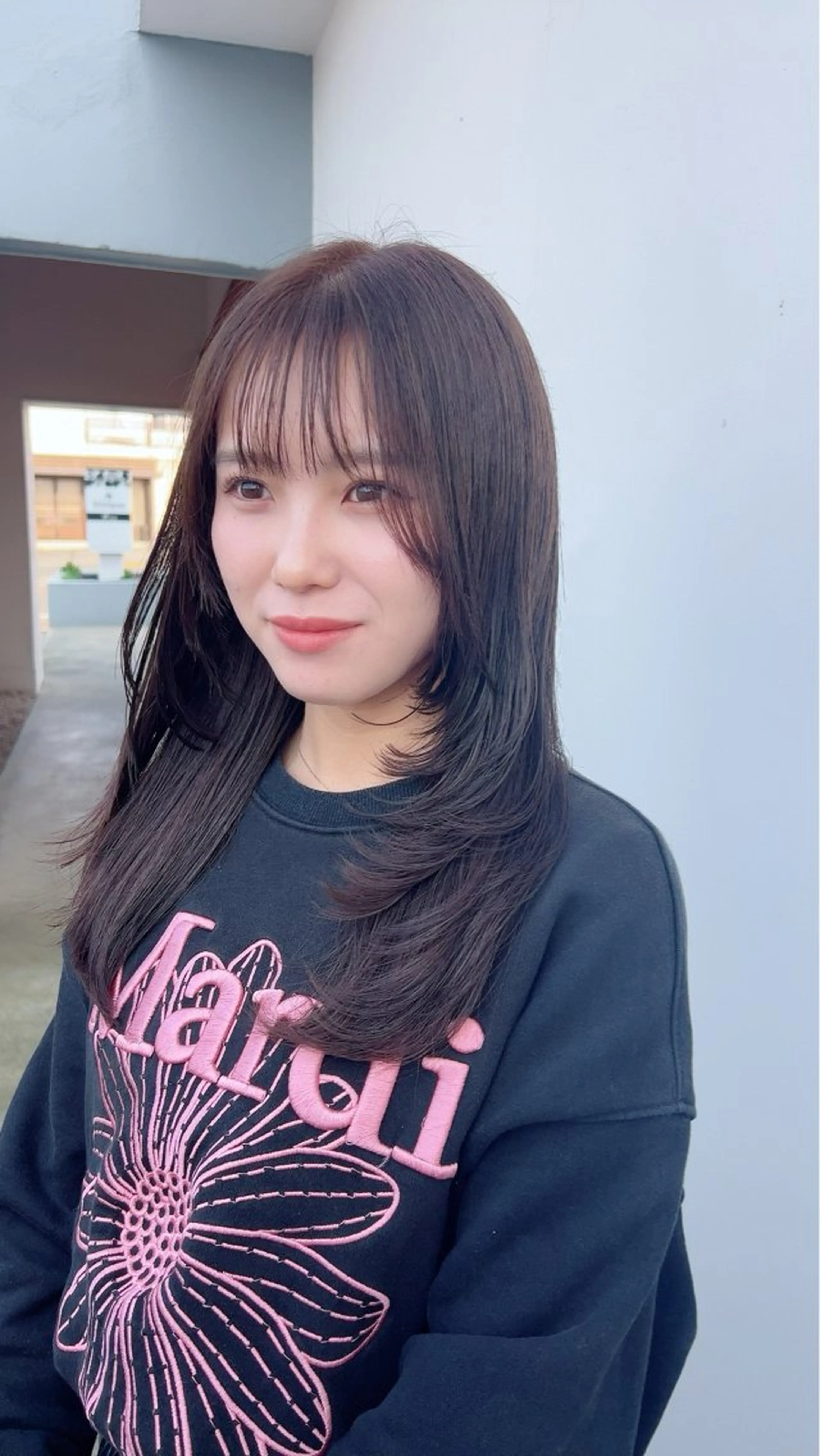 ロング 顔まわりレイヤー 顔周りカット 髪質改善 レイヤーカット 似合わせカット 末廣 結音のヘアスタイル