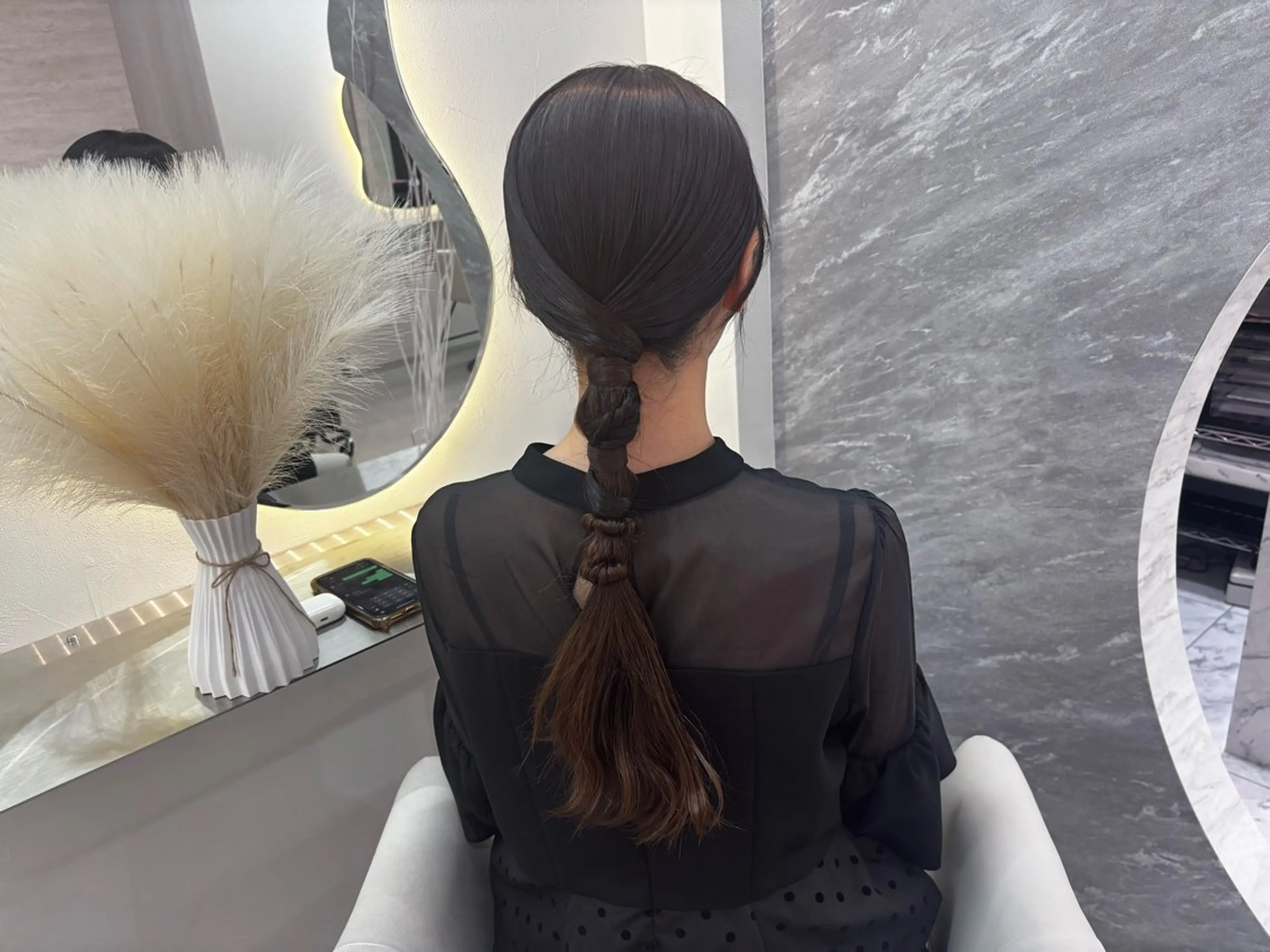 ロング カラー パーマ ヘアアレンジ メンズ キッズ ヘアセット 🤍韓国風レイヤー/ 艶髪🤍鳥越美羽のヘアスタイル