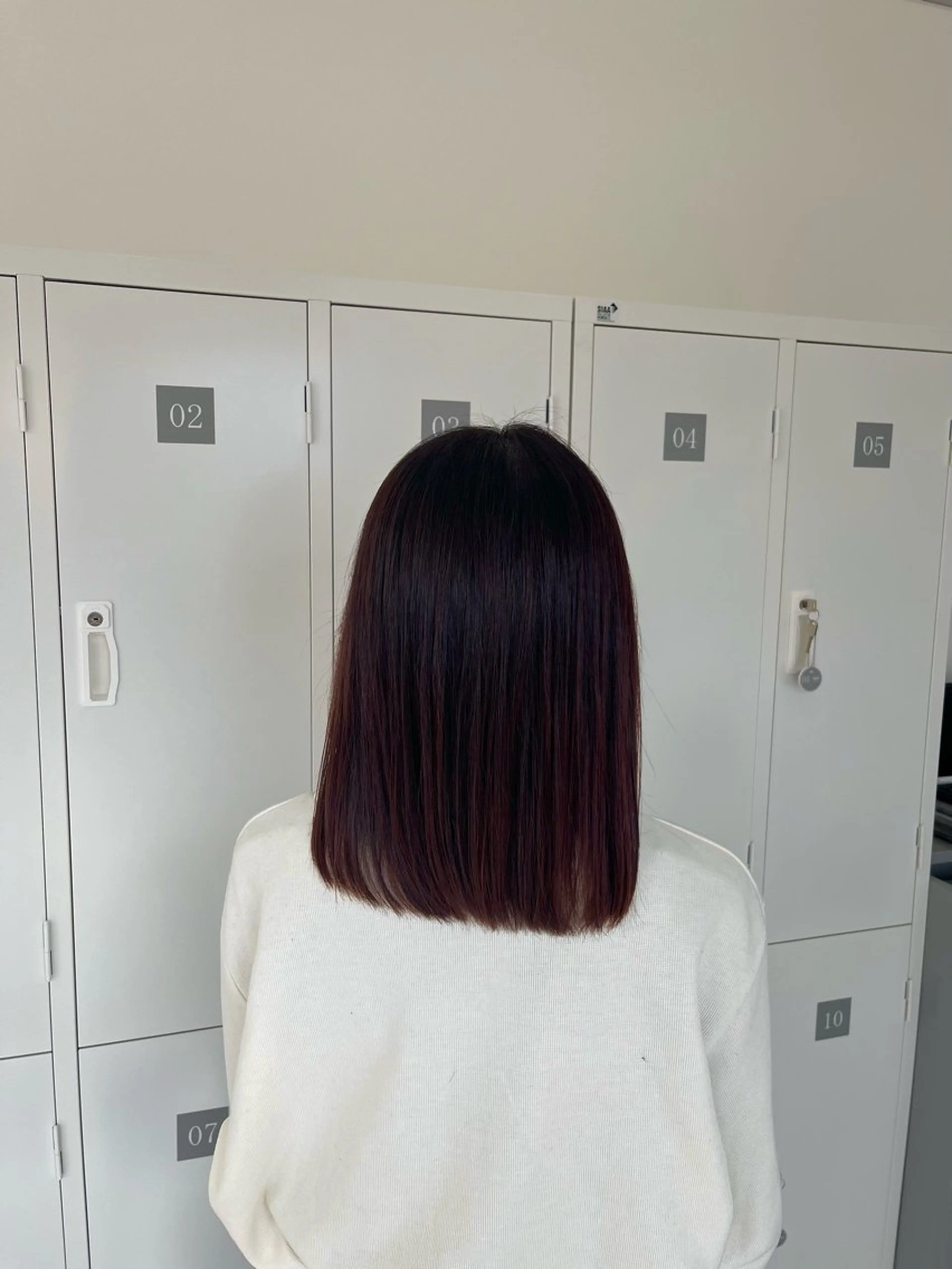 カラー レッドカラー 荒木 美沙樹のヘアスタイル