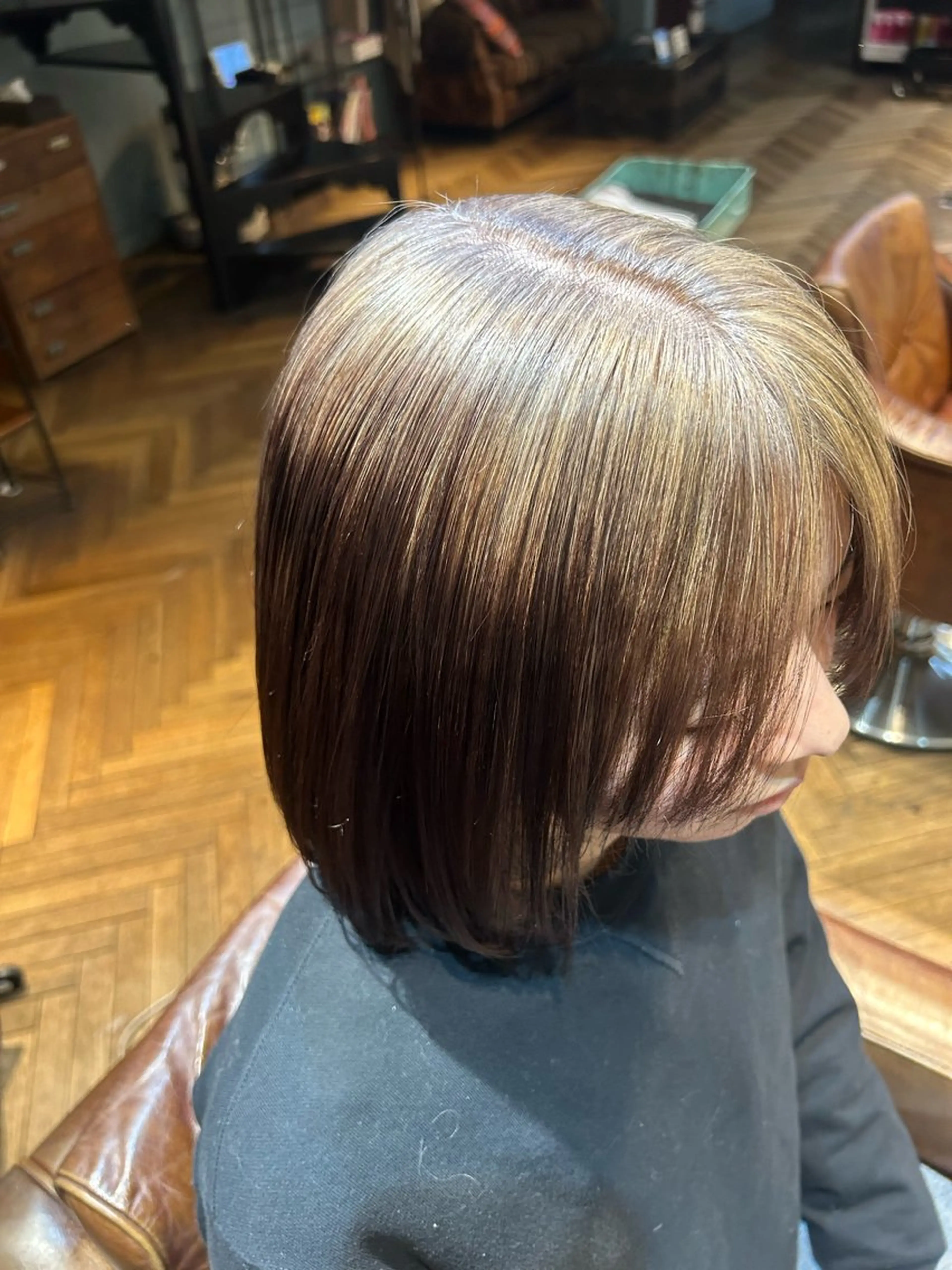 ミディアム 樋富 優香のヘアスタイル