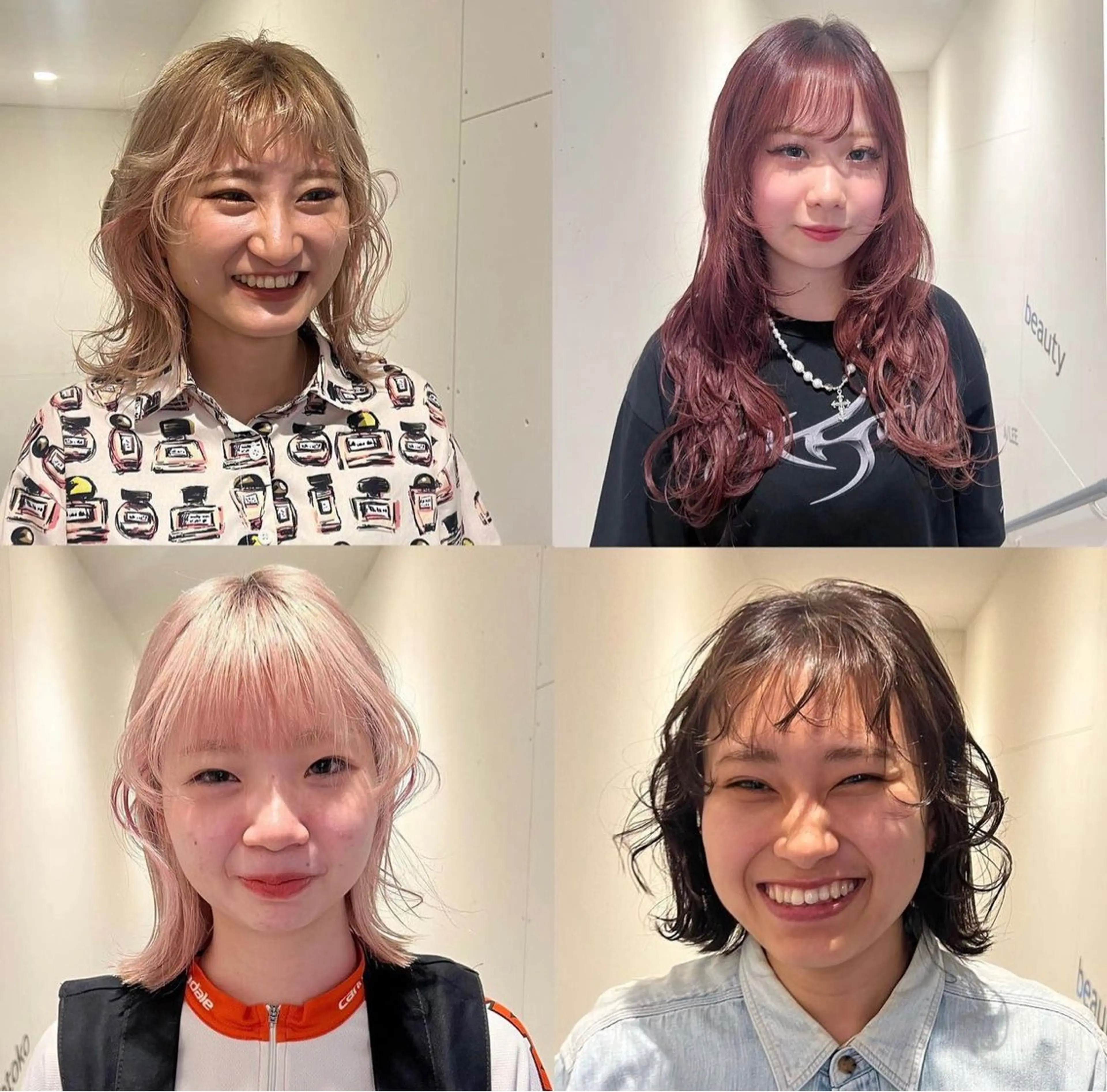 セミロング カラー ブリーチ ニーナ/MONIQA /ハイトーンカラーのヘアスタイル