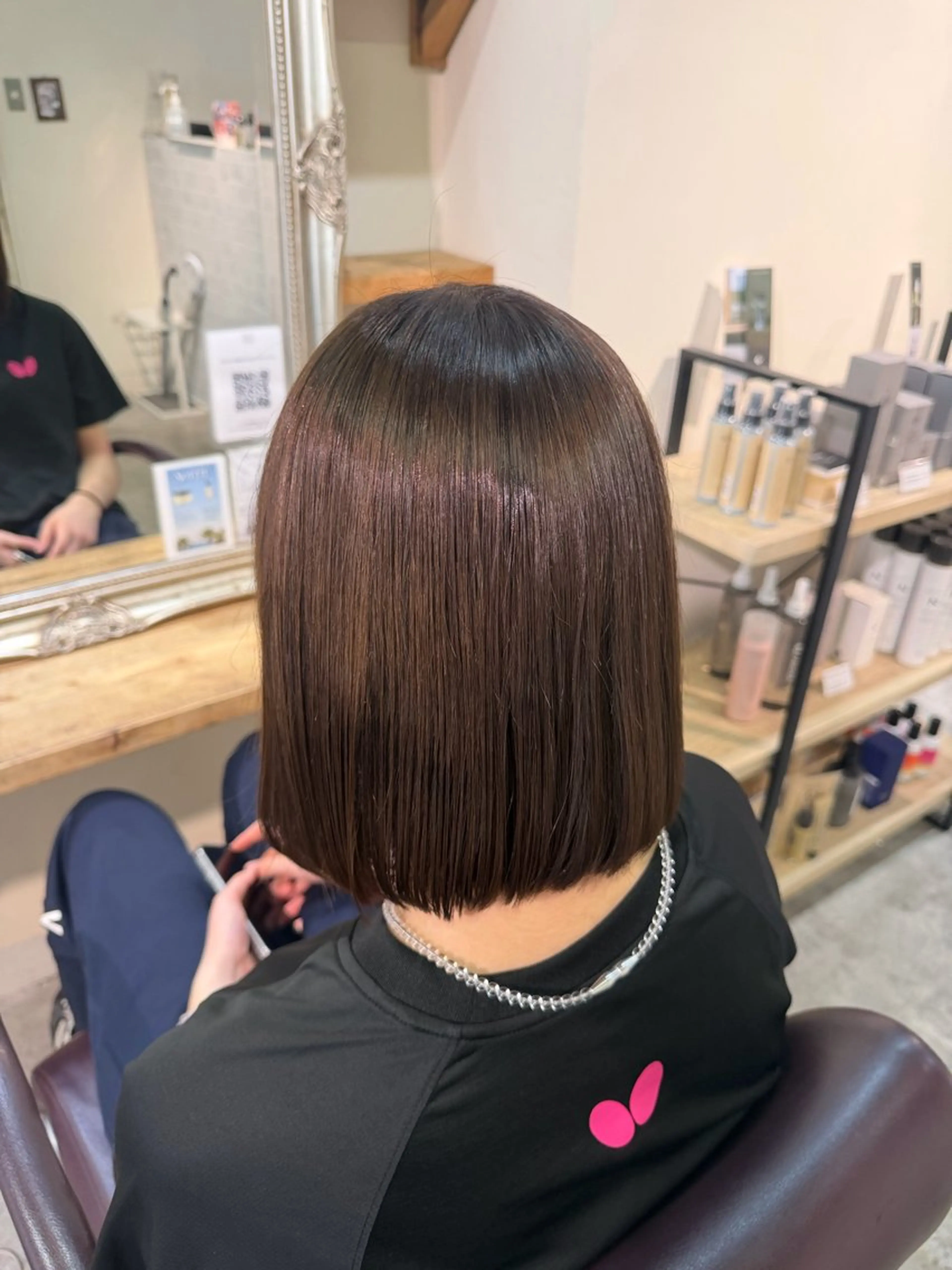 ミディアム ヘアカラー ユ ウカのヘアスタイル