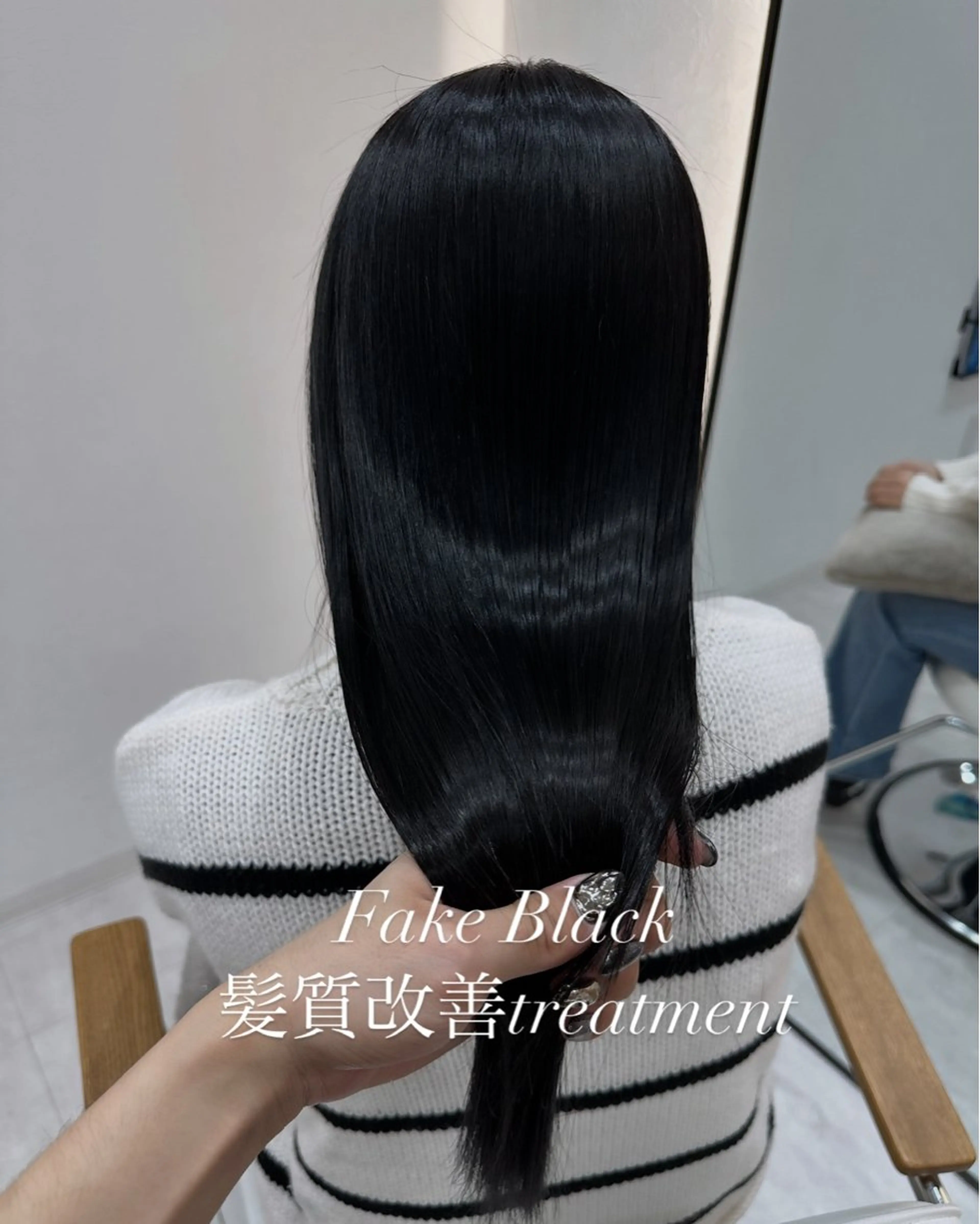 ロング カラー 赤み消し/オリーブ カーキ/福田れんのヘアスタイル