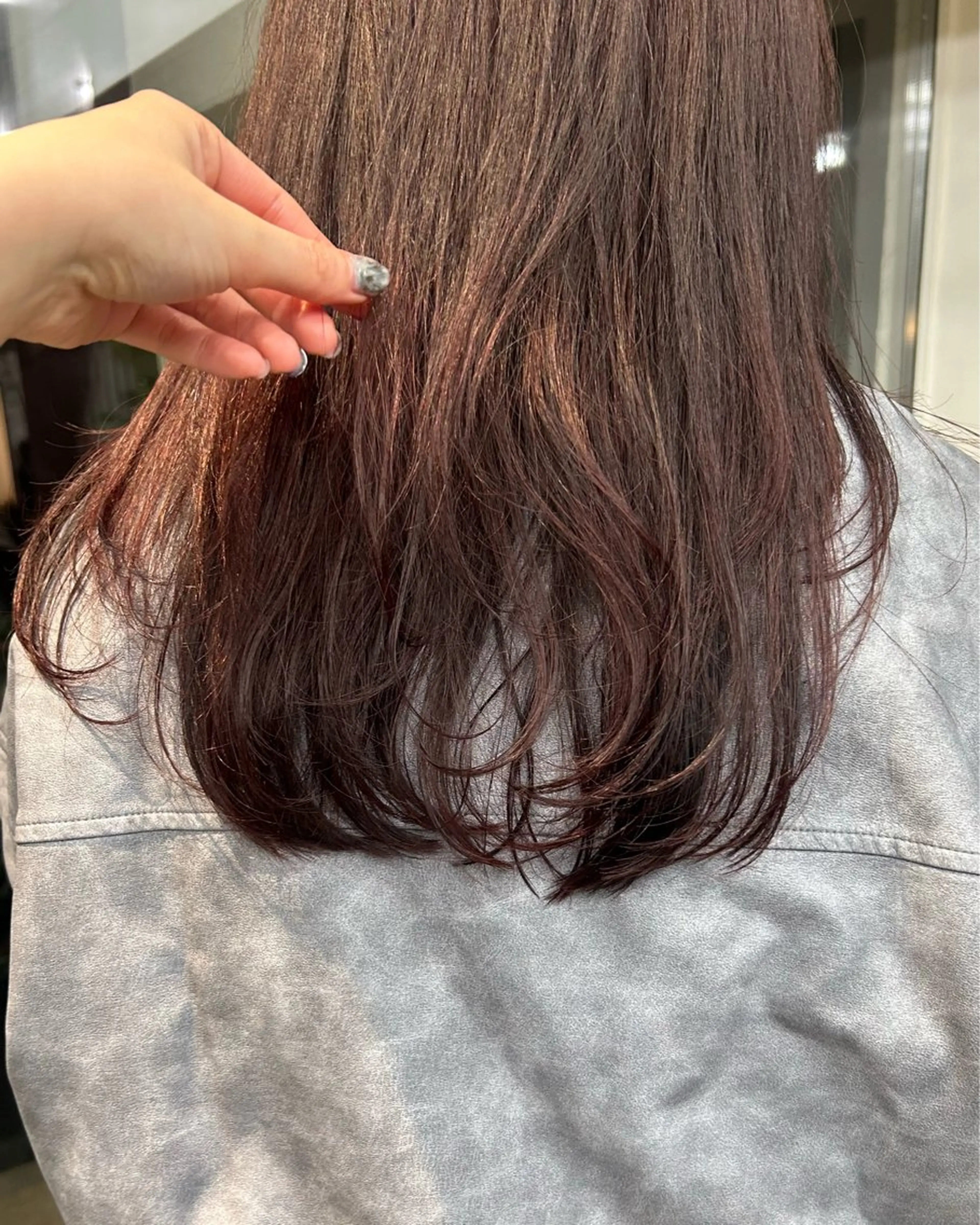 セミロング カラー ヘアカラー じゅわっと暖色カラー 🍊Moemiのヘアスタイル