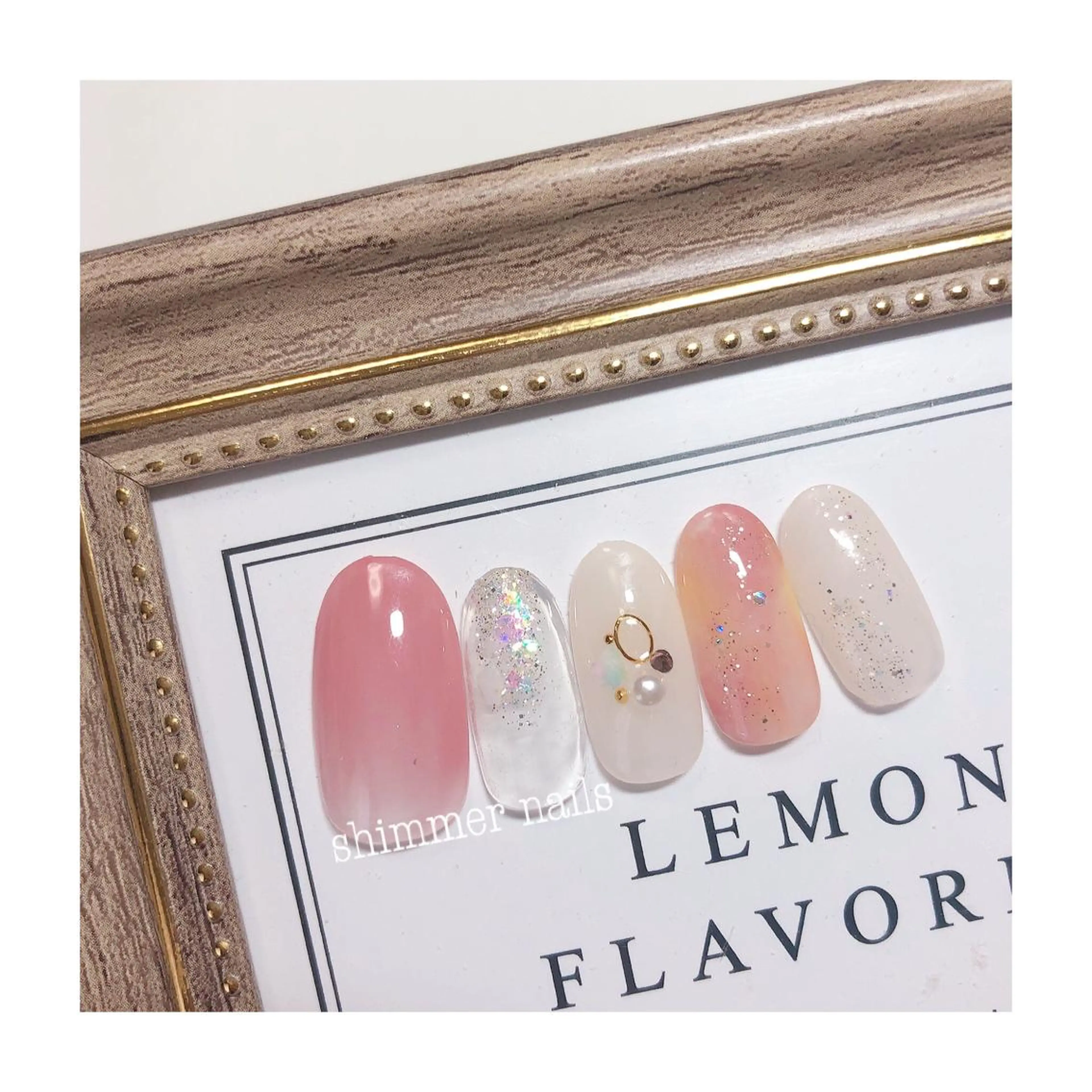 ネイル 春ネイル フットネイル shimmer nailsのネイルデザイン