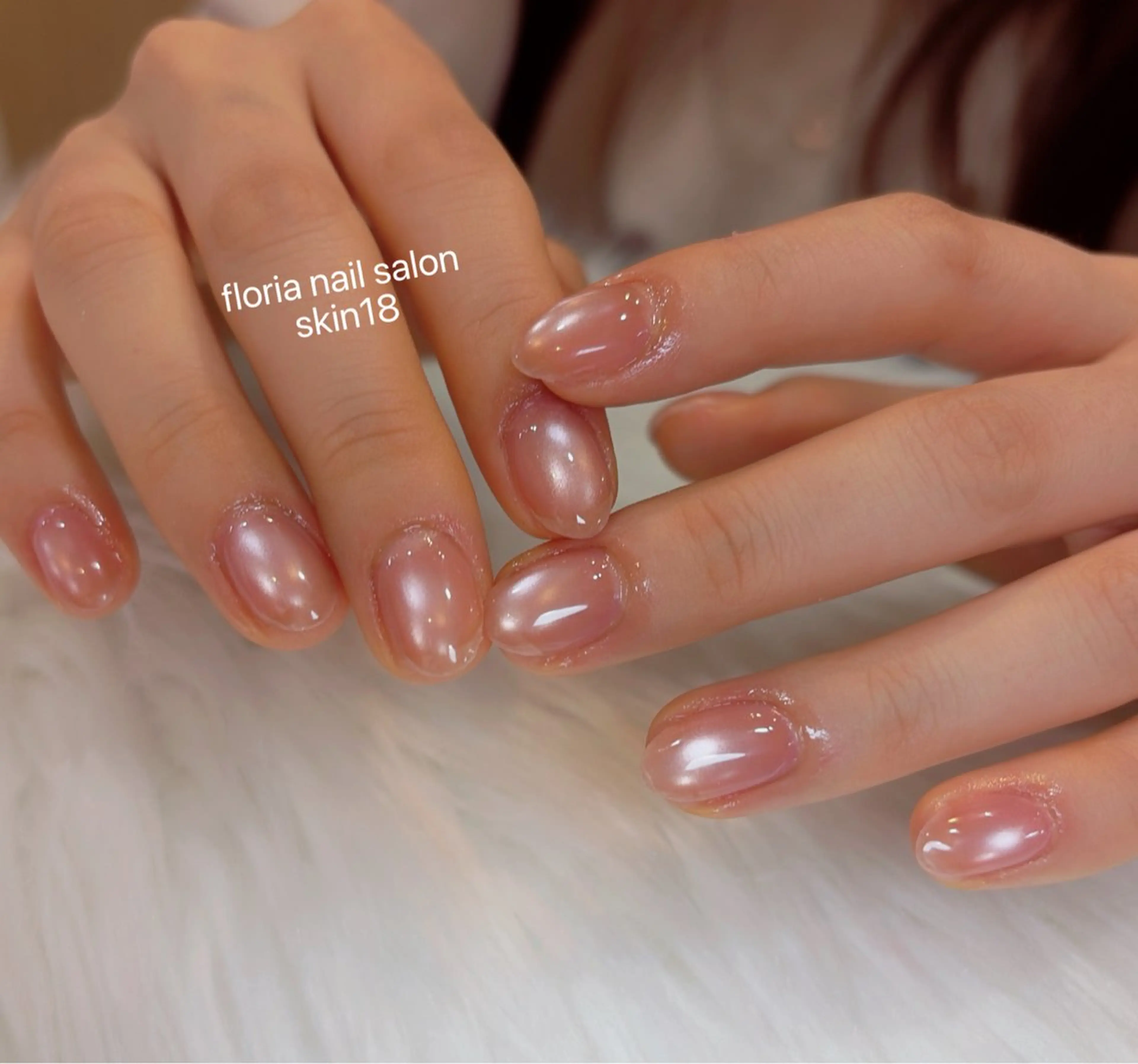 ネイル アートネイル オーロラネイル チークネイル ドット フレンチネイル ハンドネイル Floria nail salonのネイルデザイン