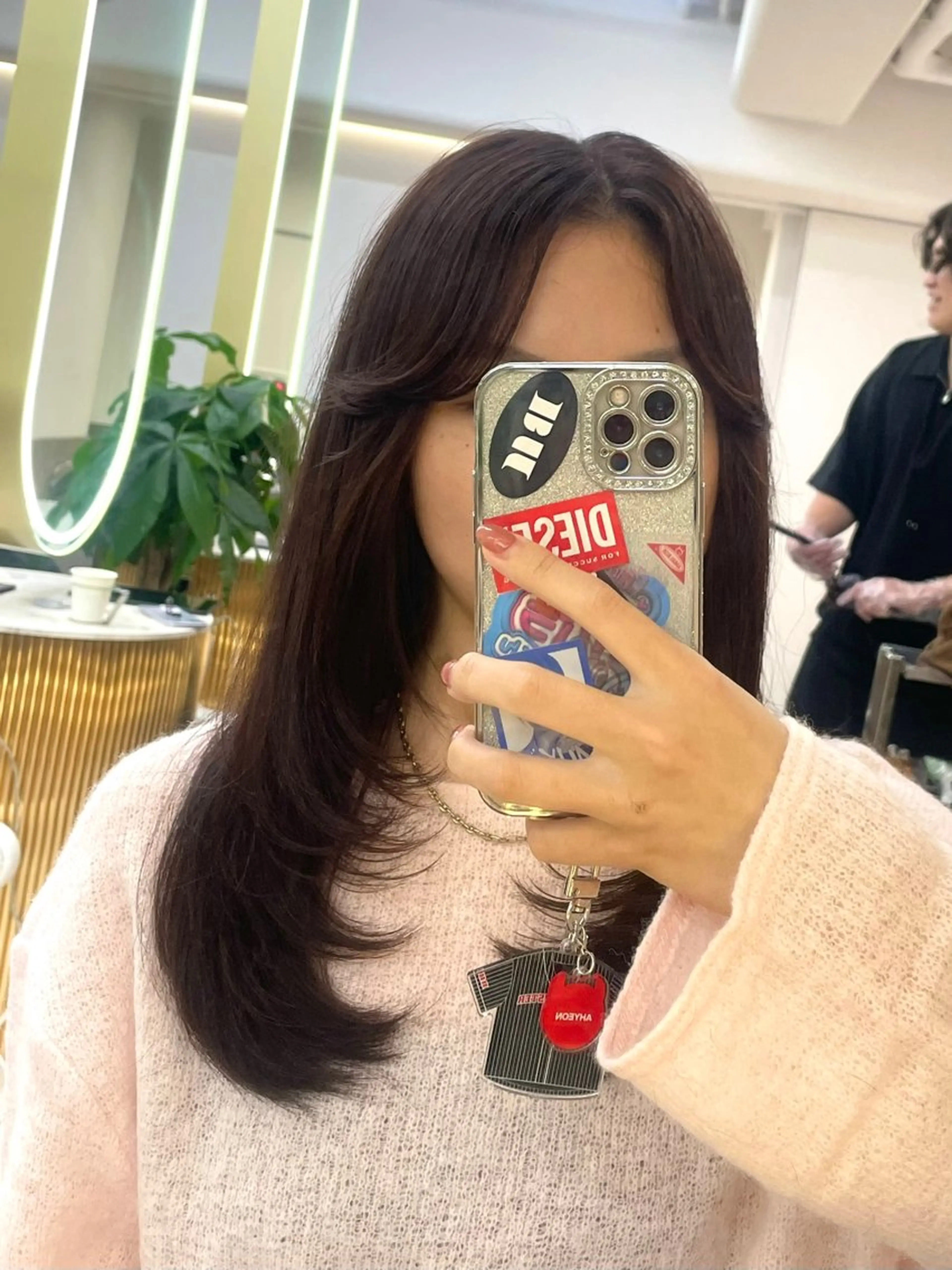 ロング カット ヘアカラー トリートメント 𝓝𝓪𝓷𝓪 くびれ/韓国風/新宿のヘアスタイル