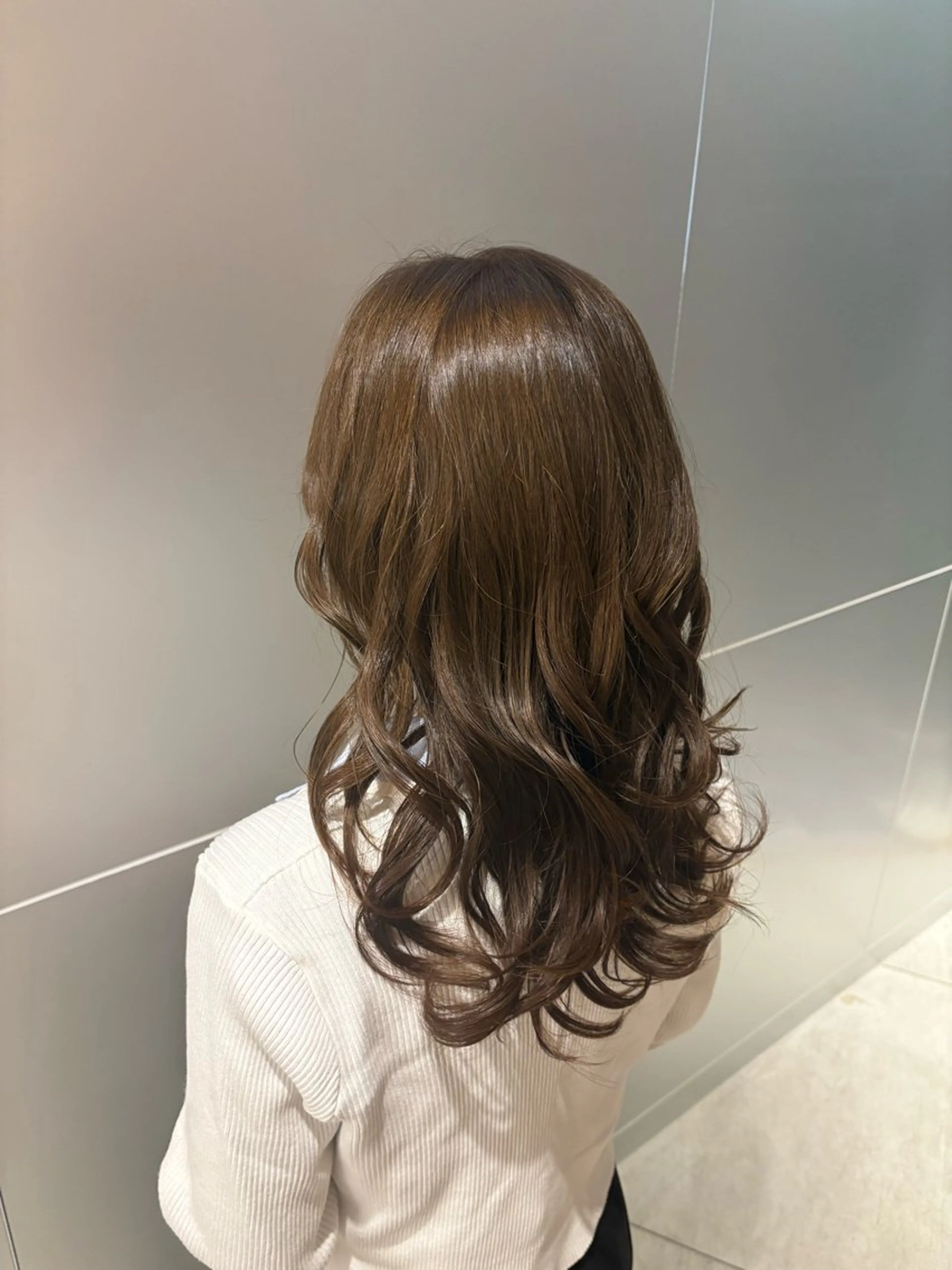 ロング ハイライト/ パーマ/志賀のヘアスタイル