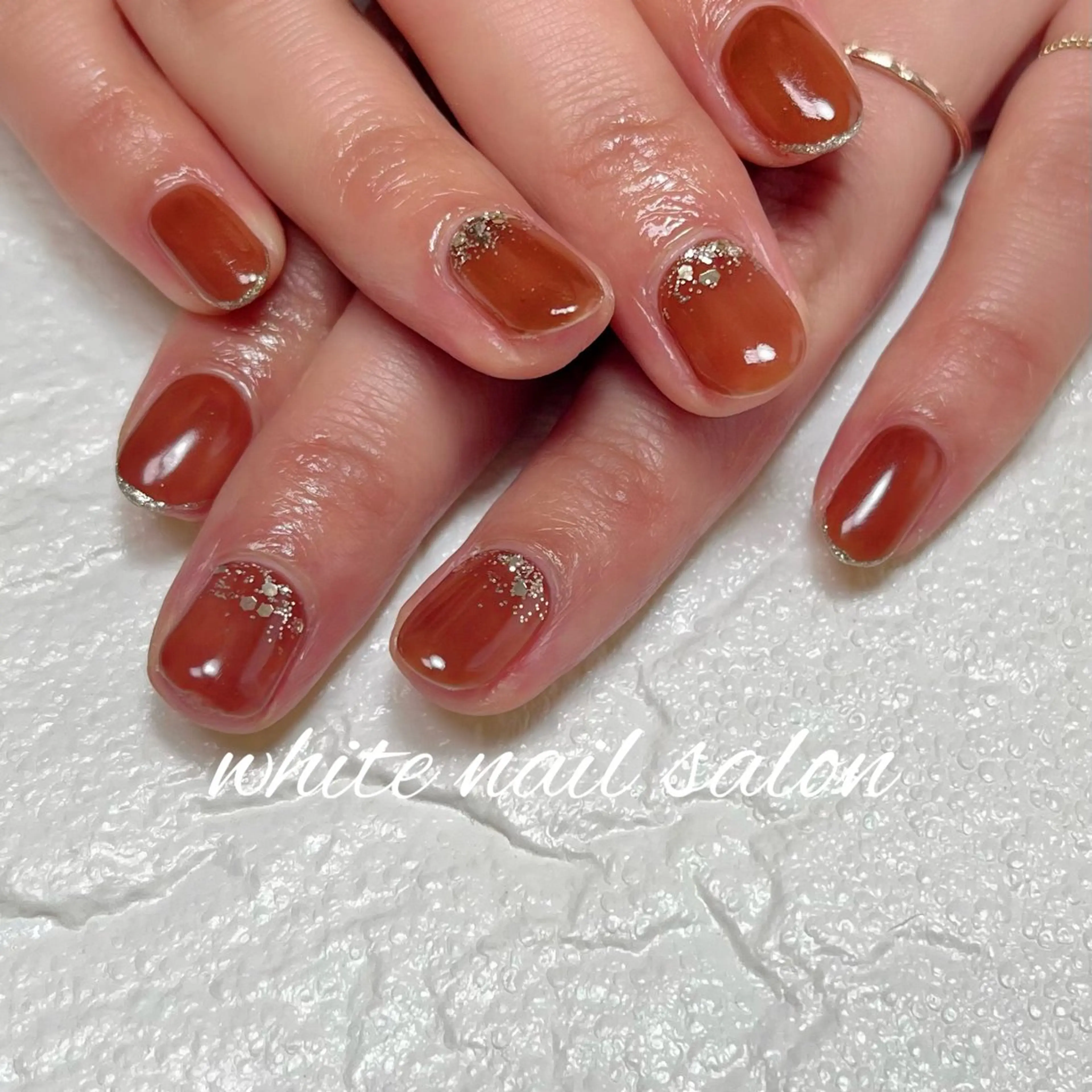 ネイル ラメ(グリッター) ハンドネイル white nail salonのネイルデザイン