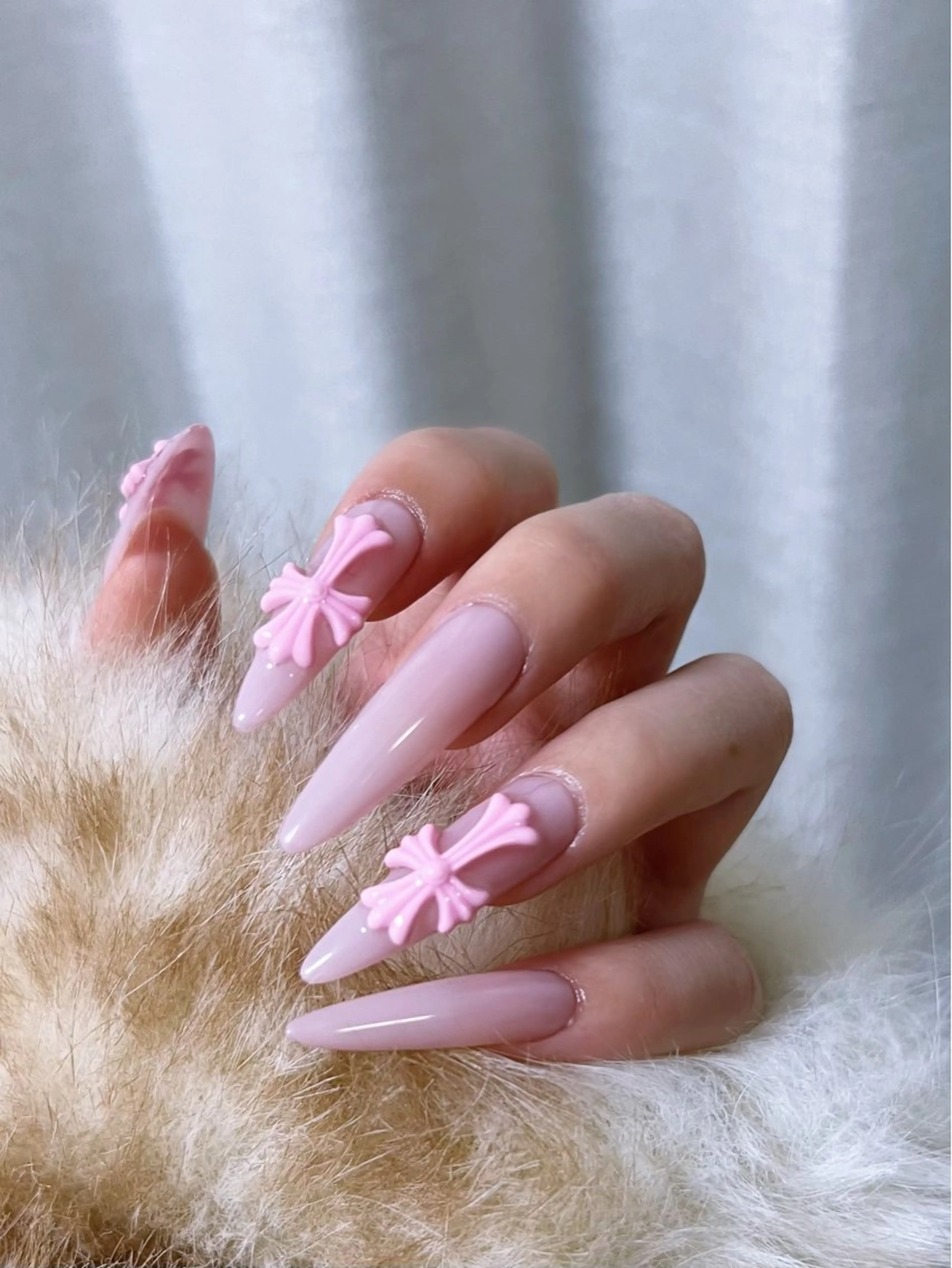 【チップ長さ出し】Apres GEL-X ワンカラー🩷(長さ出しオフ)の写真