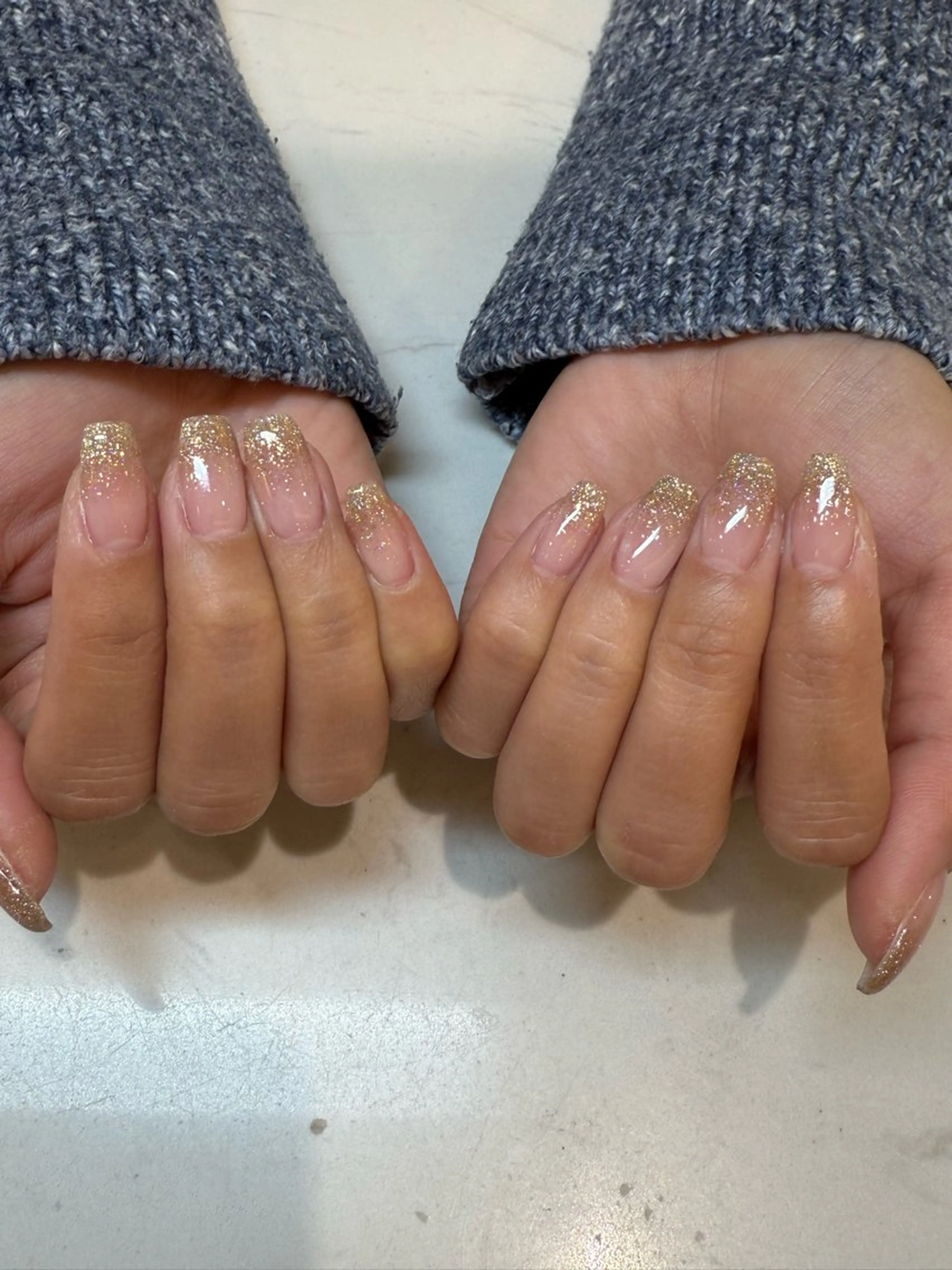 ネイル グラデーション ラメ(グリッター) ラメグラデーション Raviy meiのネイルデザイン