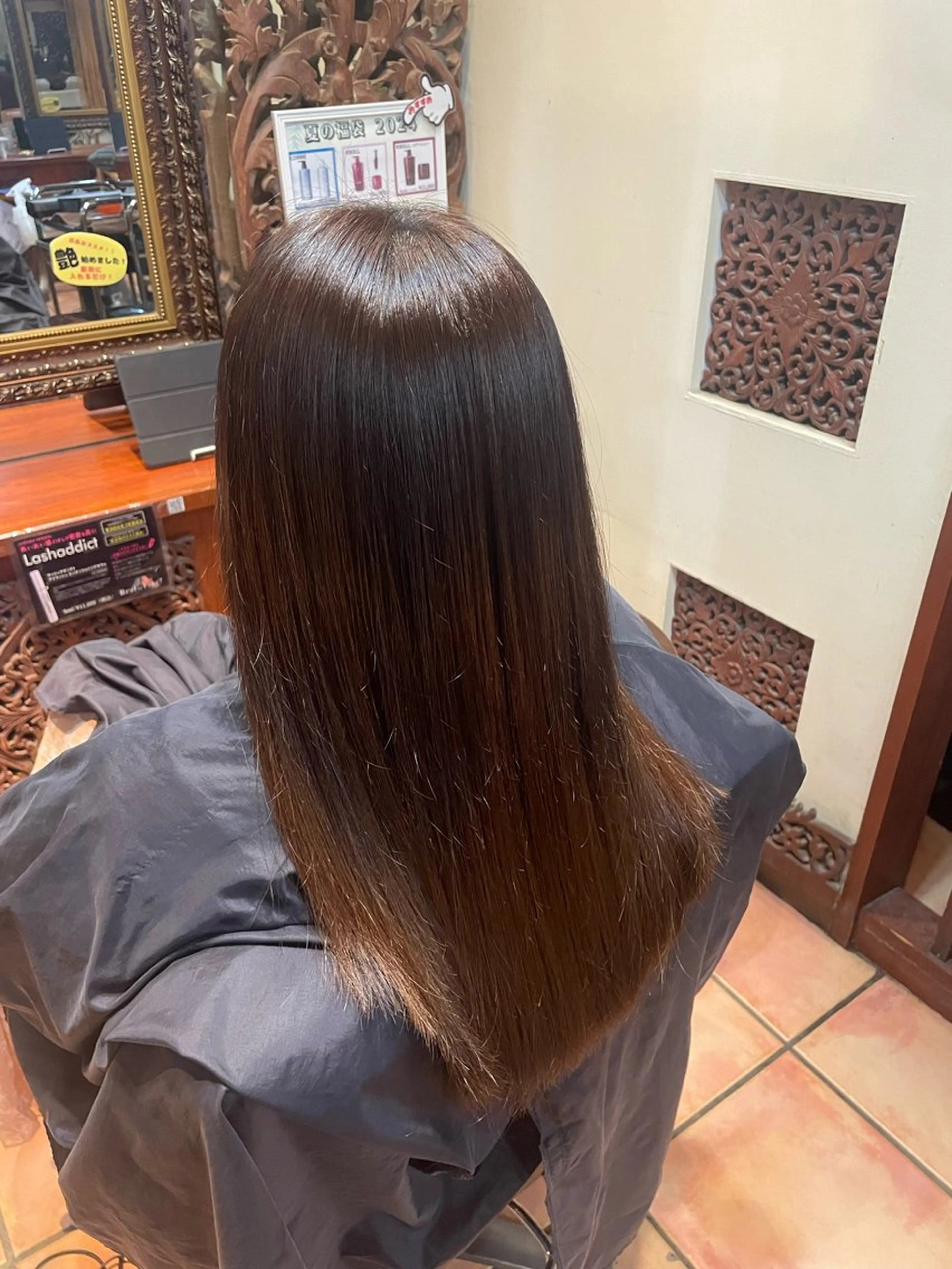 ロング 髪質改善 カット 縮毛矯正 白鳥 悠斗のヘアスタイル