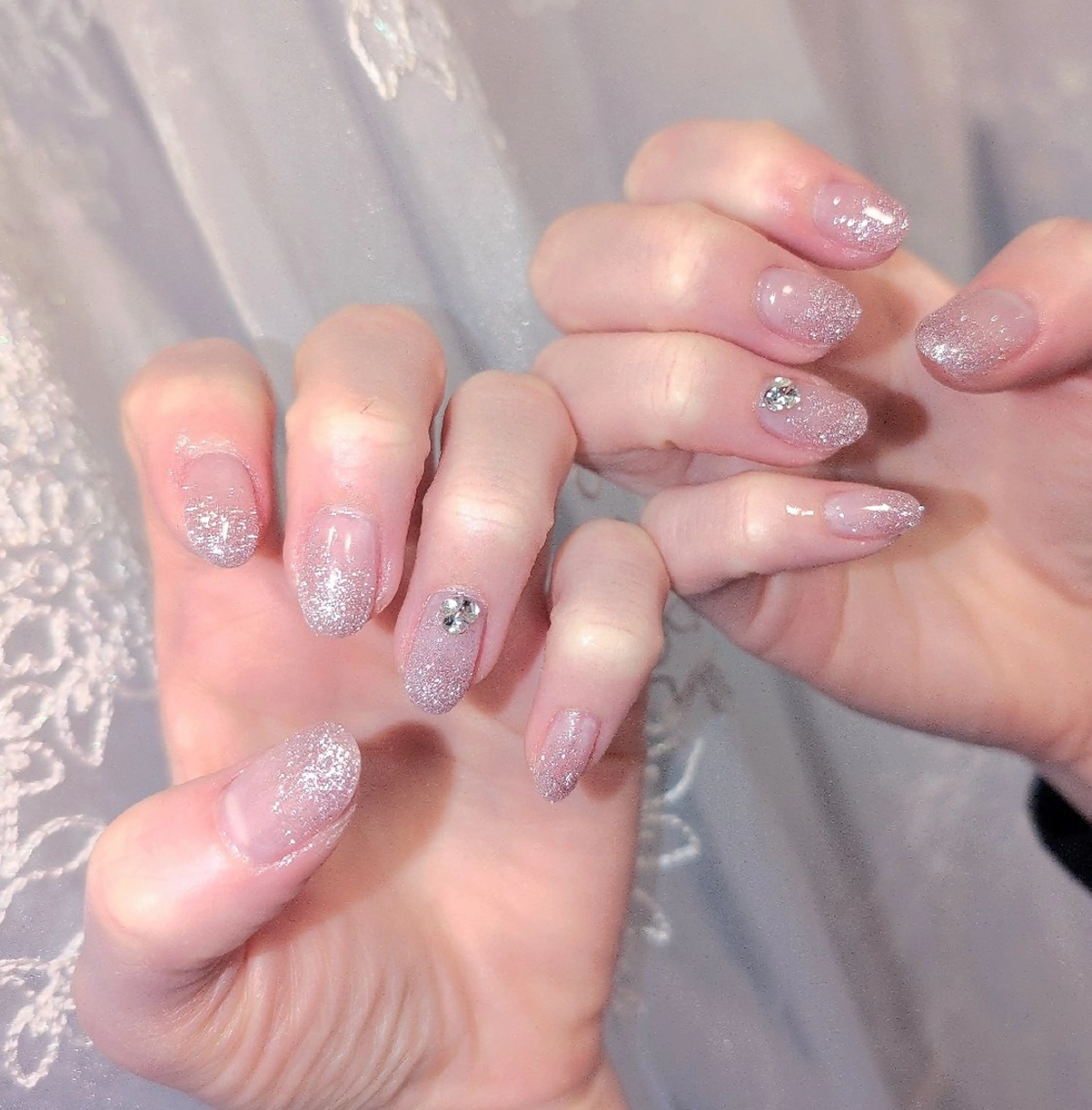 ネイル 長さ出し ジェルネイル 韓国ネイル マグネットネイル ニュアンスネイル I LOVE ME NAIL.｡.:*♡のネイルデザイン