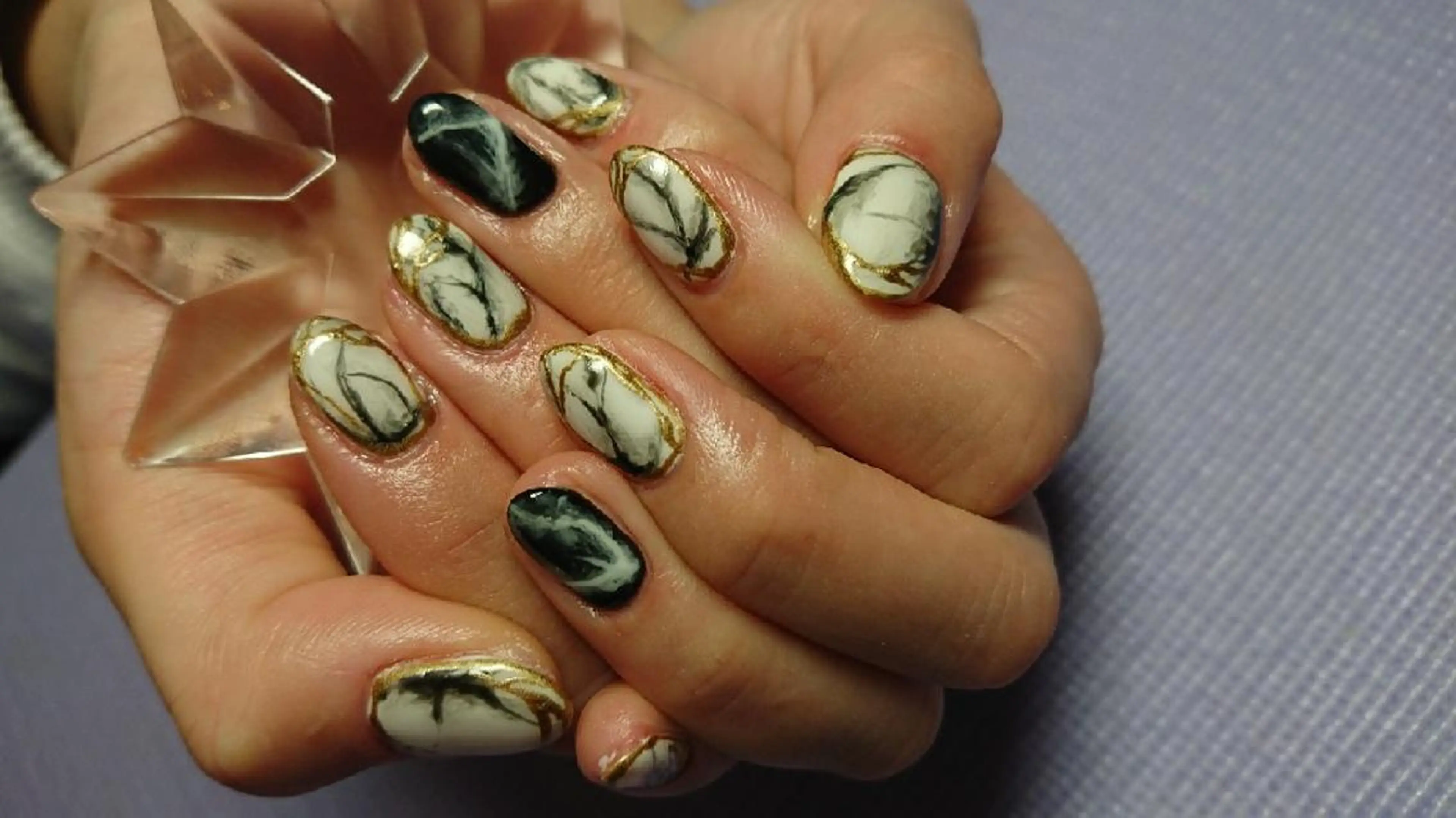 ネイル 大理石ネイル(マーブル) 持ち込み 平野 亜季のネイルデザイン
