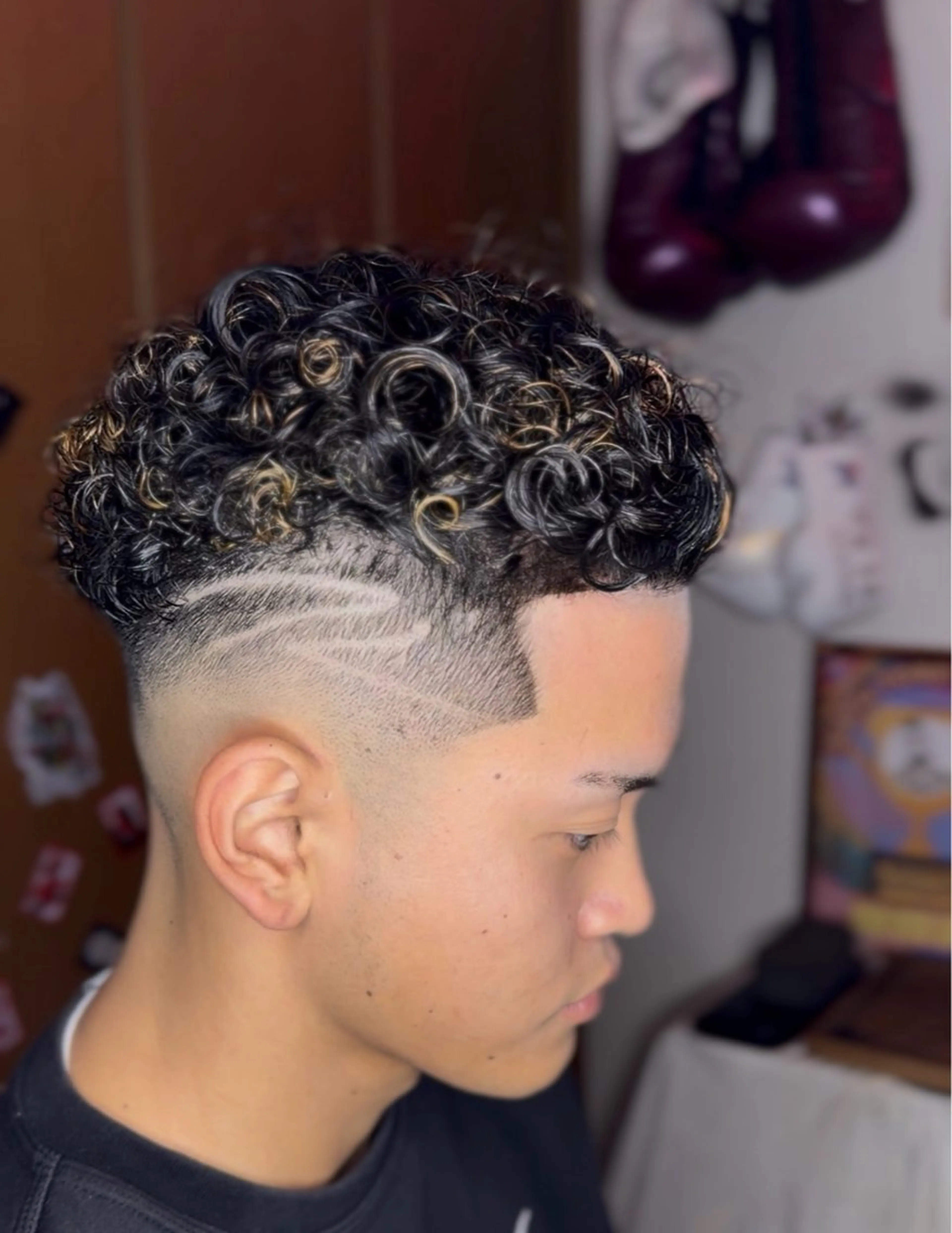 ショート カラー パーマ メッシュ Shimpeiフェー ド/海外スタイル💎のヘアスタイル