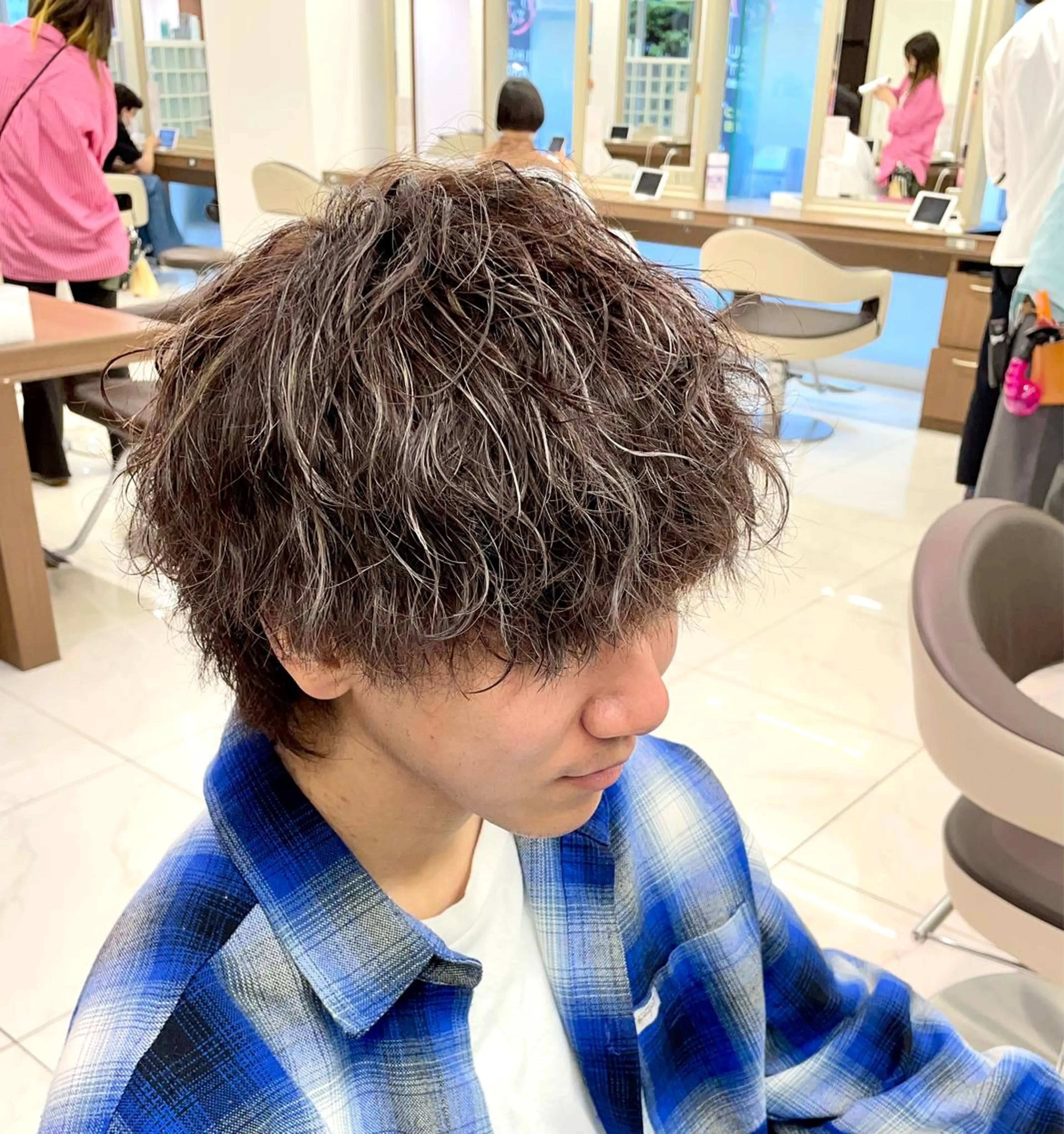 ショート カラー パーマ メンズ カット ヘアカラー パーマ 【メンズ特化】 池田大成✂︎のヘアスタイル