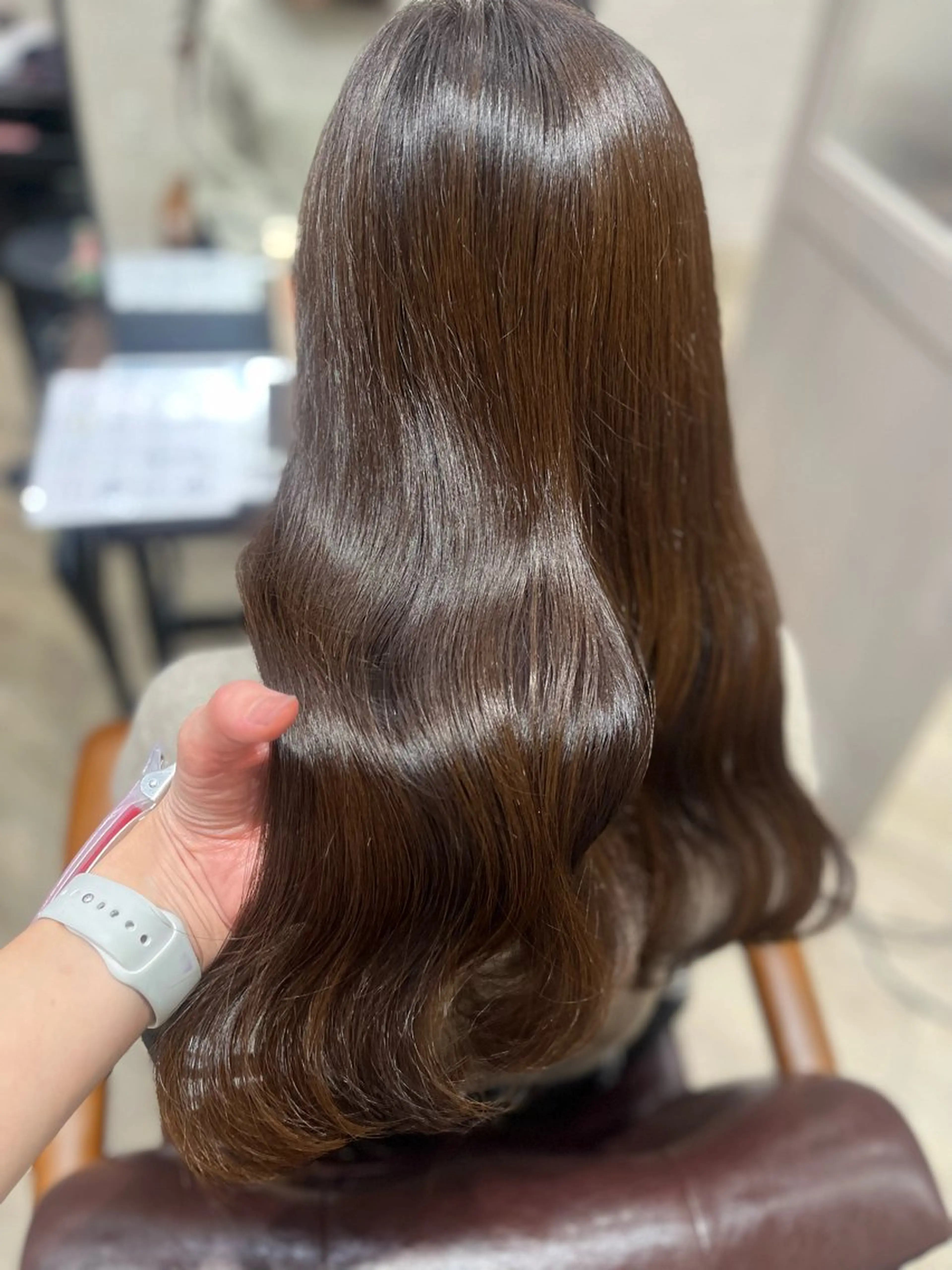 ロング カラー ブラウンカラー バイオレットカラー バイオレットブラウン ヘアカラー トリートメント 🫧ぷる艶カラー🫧 Yuubi🦩のヘアスタイル