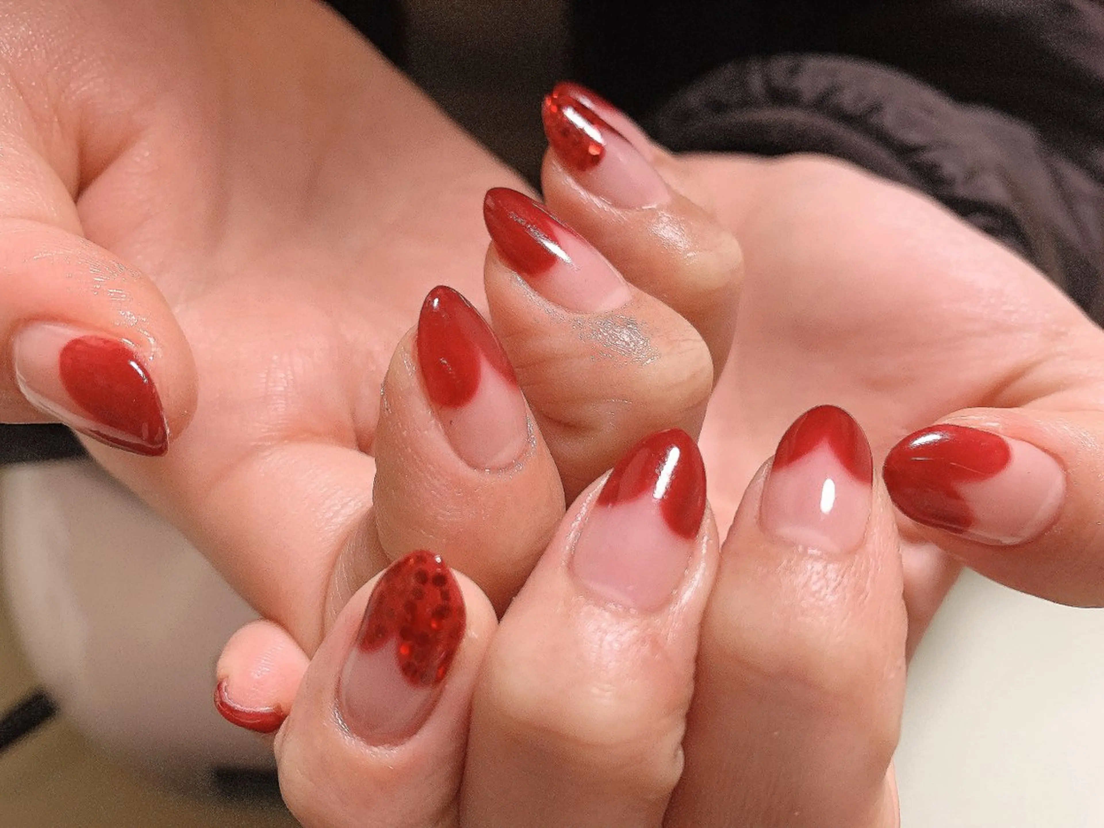 ネイル フレンチネイル ハート nakajima kuraraのネイルデザイン