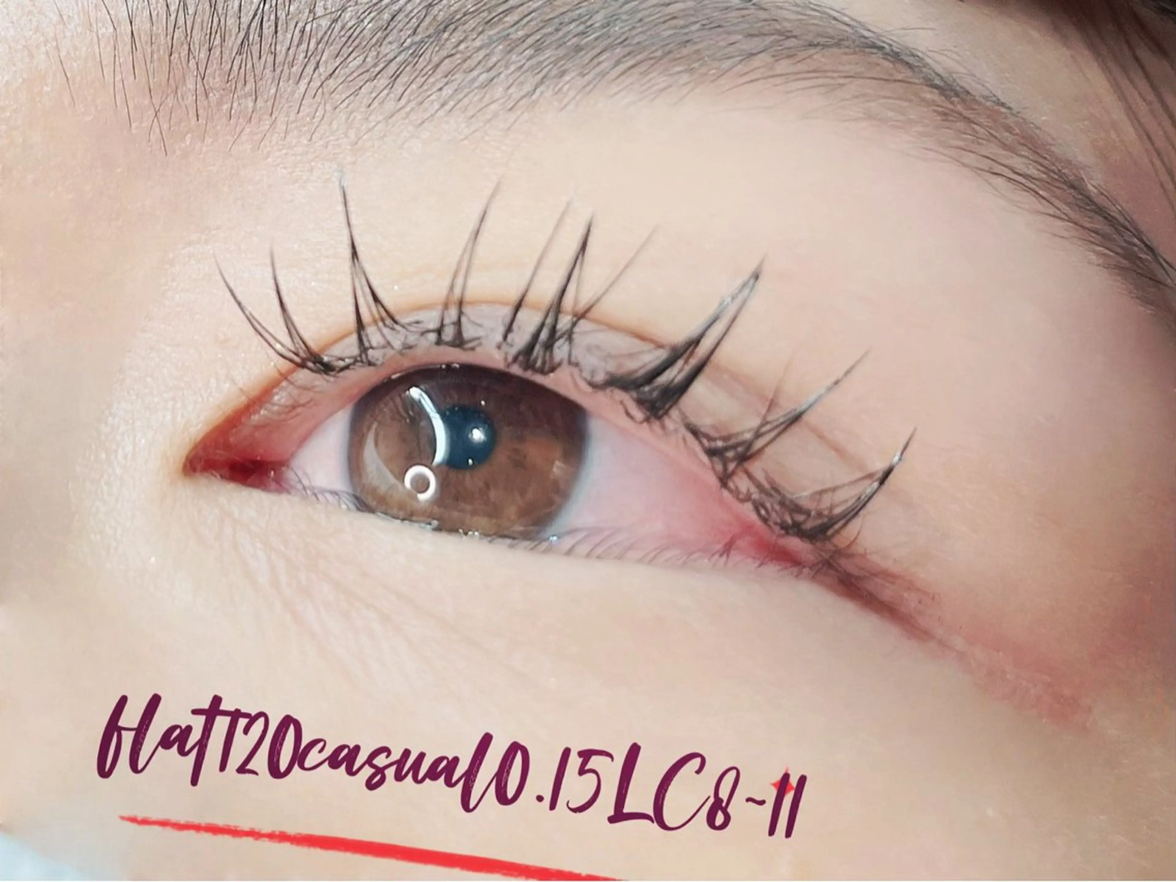 マツエク・マツパ 束感まつ毛 Cカール フラットラッシュ マツエク 若松 絵美のマツエク・マツパデザイン