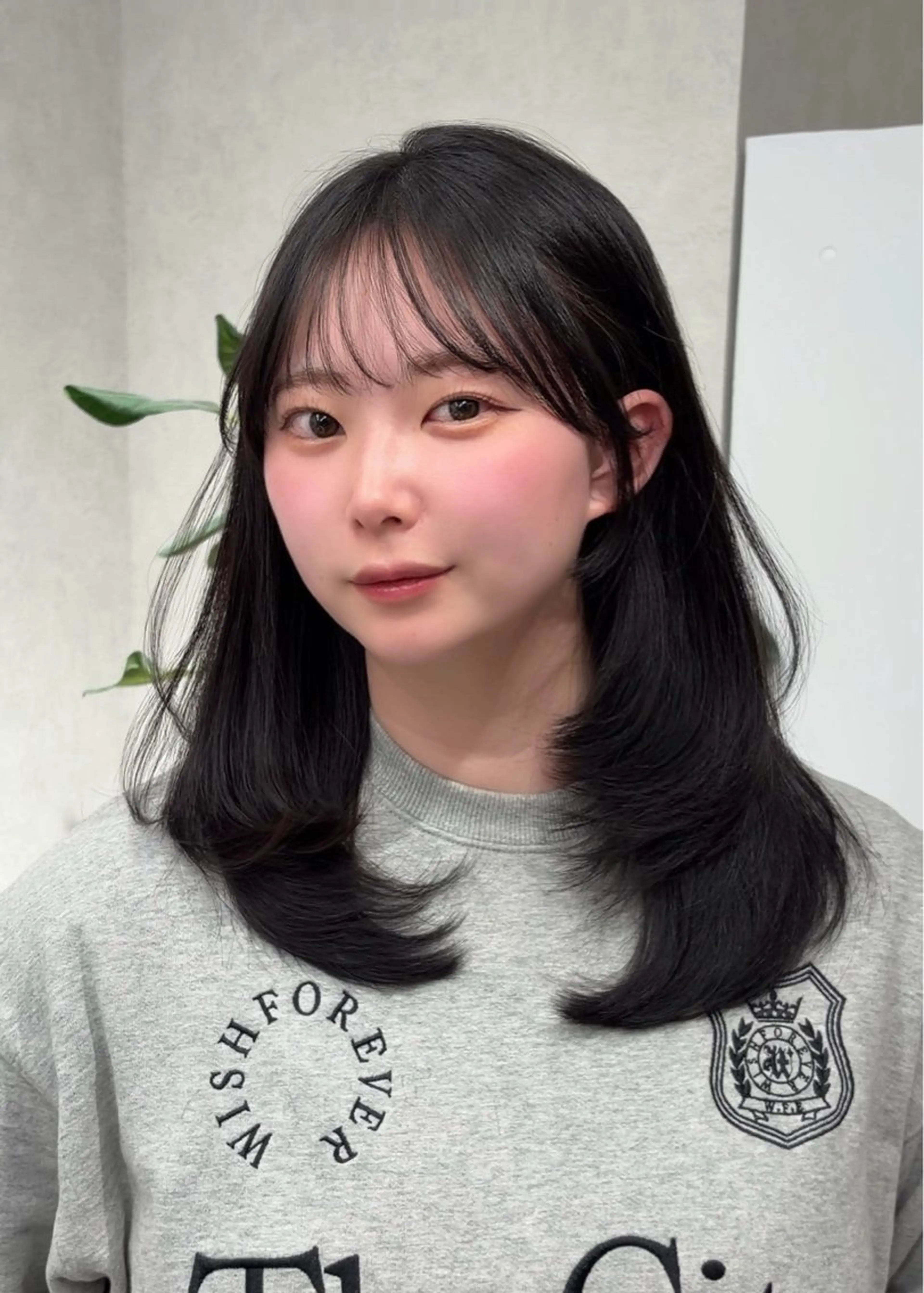 セミロング カット トリートメント 結べるレイヤーカット /カラー/あさかのヘアスタイル