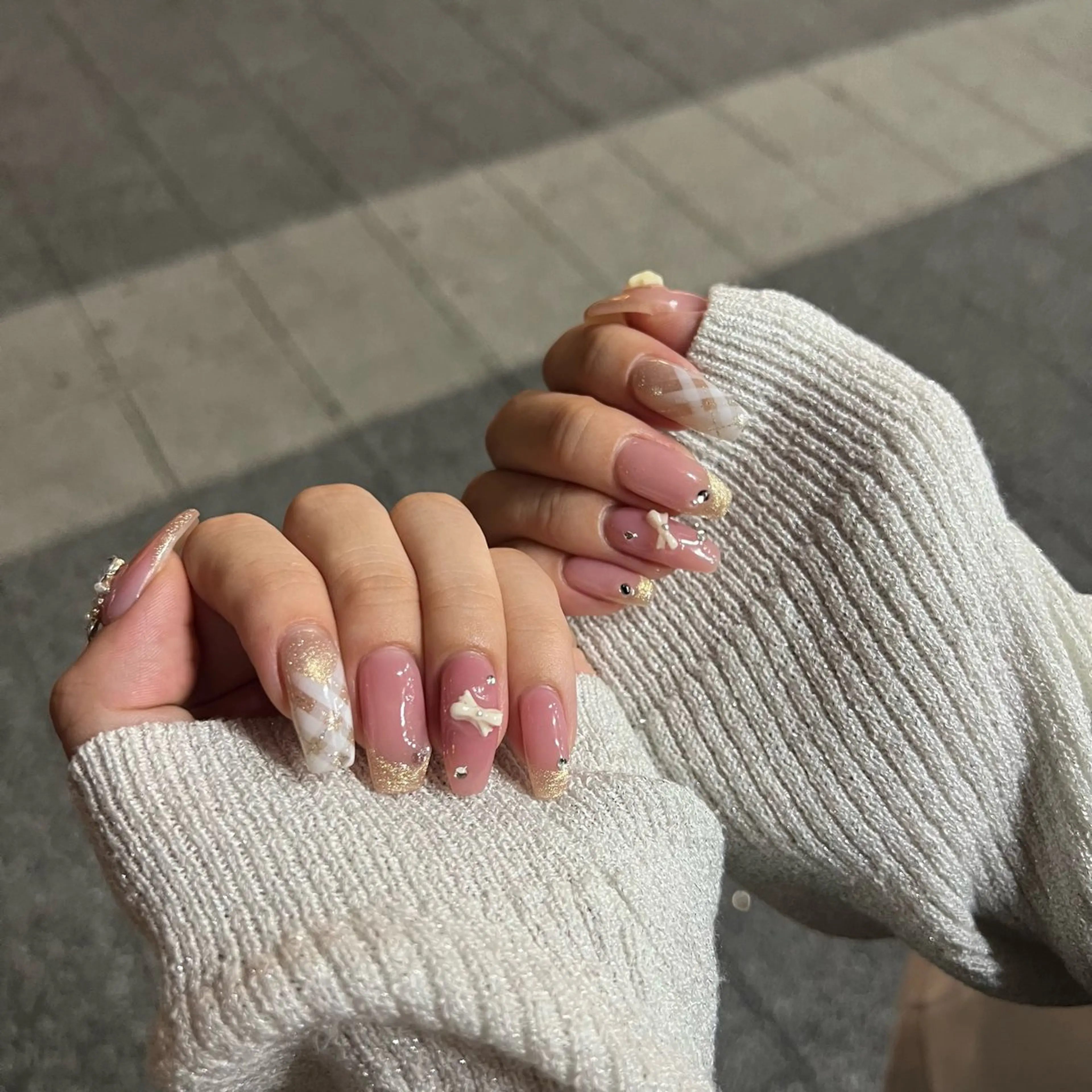 ネイル ハンドネイル ハンドケア 🎀Pink ピンク🎀のネイルデザイン