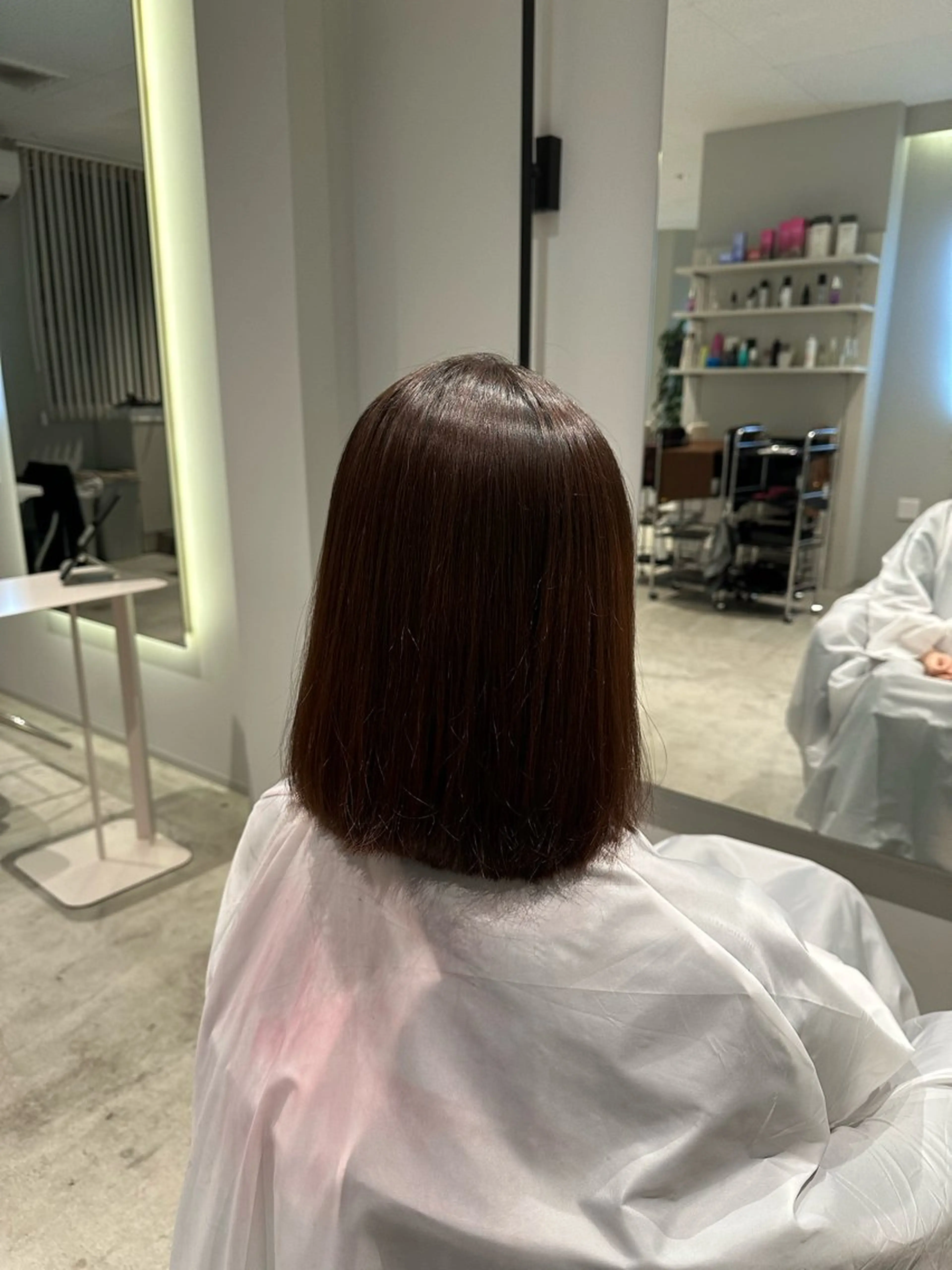 ミディアム パーマ 縮毛矯正 中林 優太のヘアスタイル