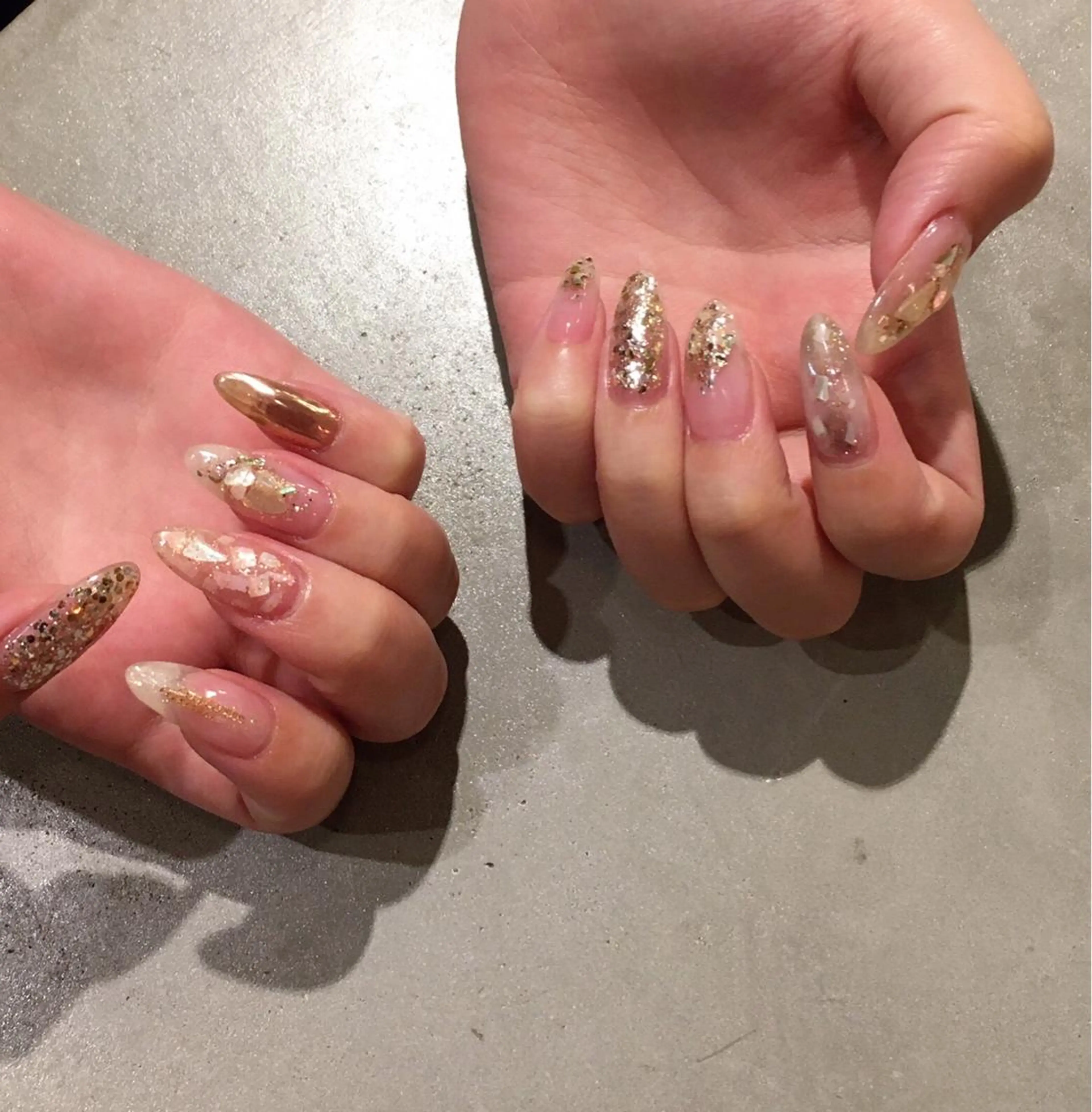 ネイル アートネイル 長さ出し ジェルネイル マットネイル ミラーネイル ハンドネイル nail salon Soeurのネイルデザイン