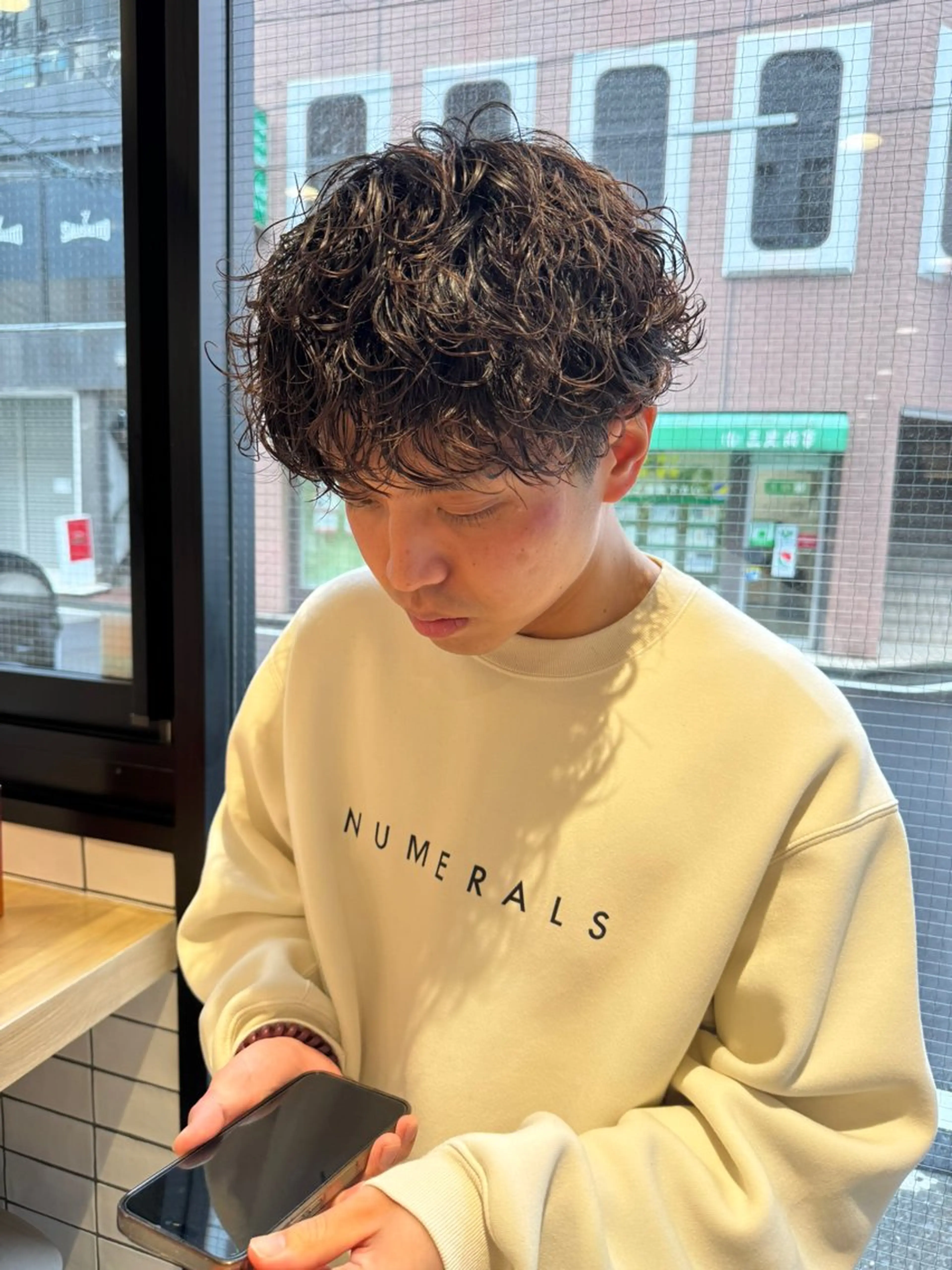 ショート パーマ メンズ フェザー/ニュアンス パーマ/ryutoのヘアスタイル