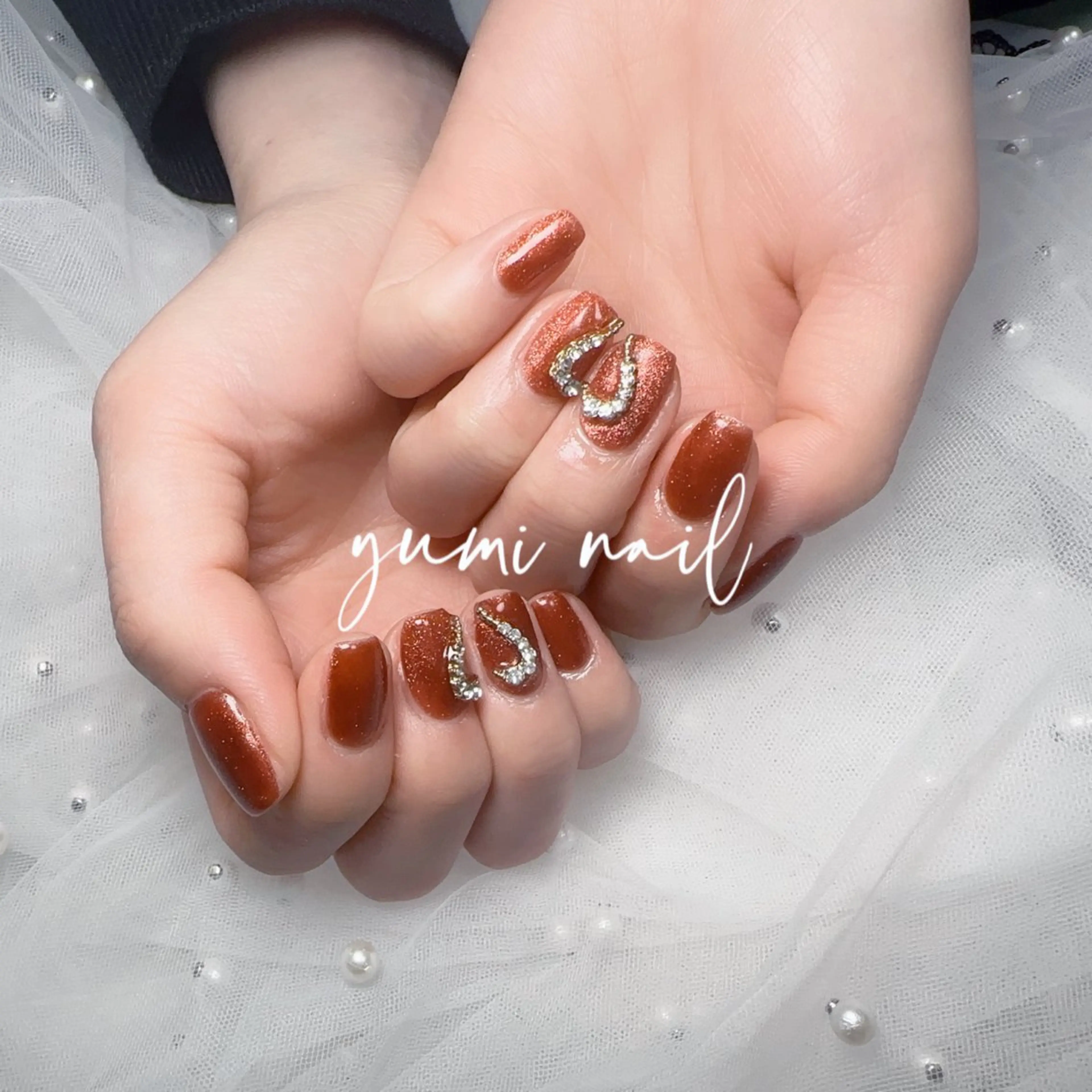 ネイル 𝐲𝐮𝐦𝐢🎀 長さ出しデザイン専門のネイルデザイン