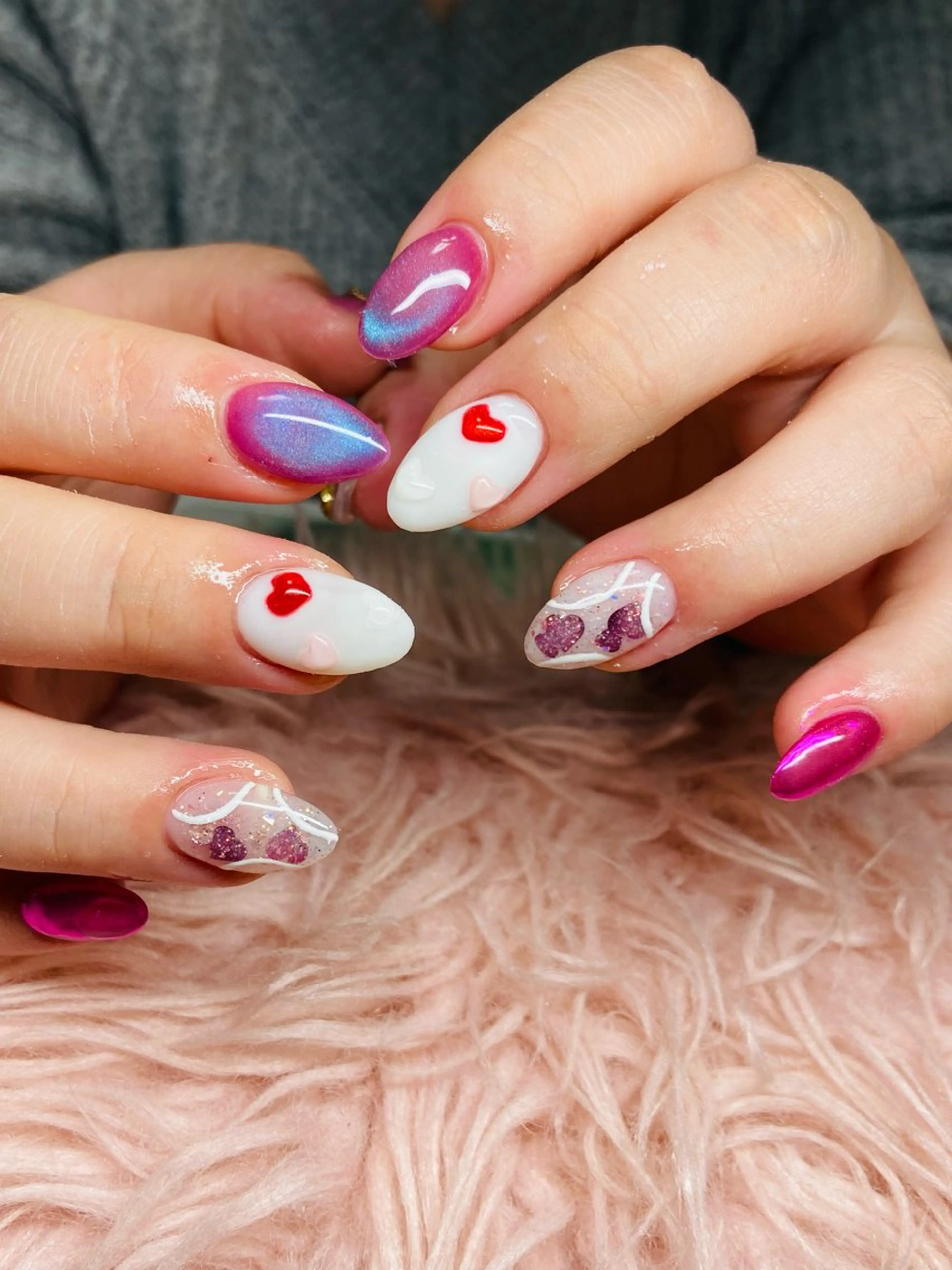 ネイル バレンタイン HandSnail 座間自宅ネイルサロンのネイルデザイン