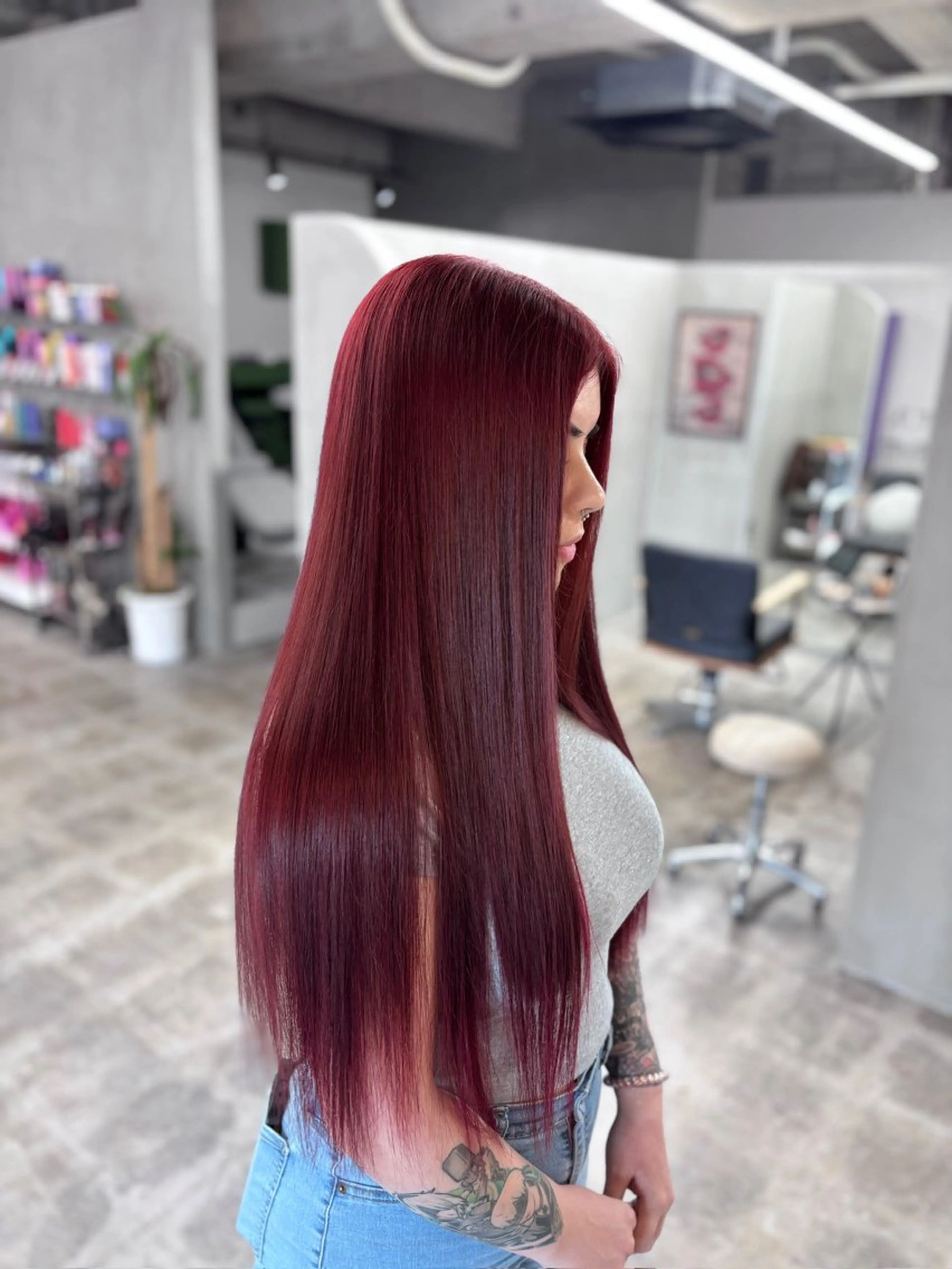 ロング ヘアカラー miloc naha ナナカのヘアスタイル