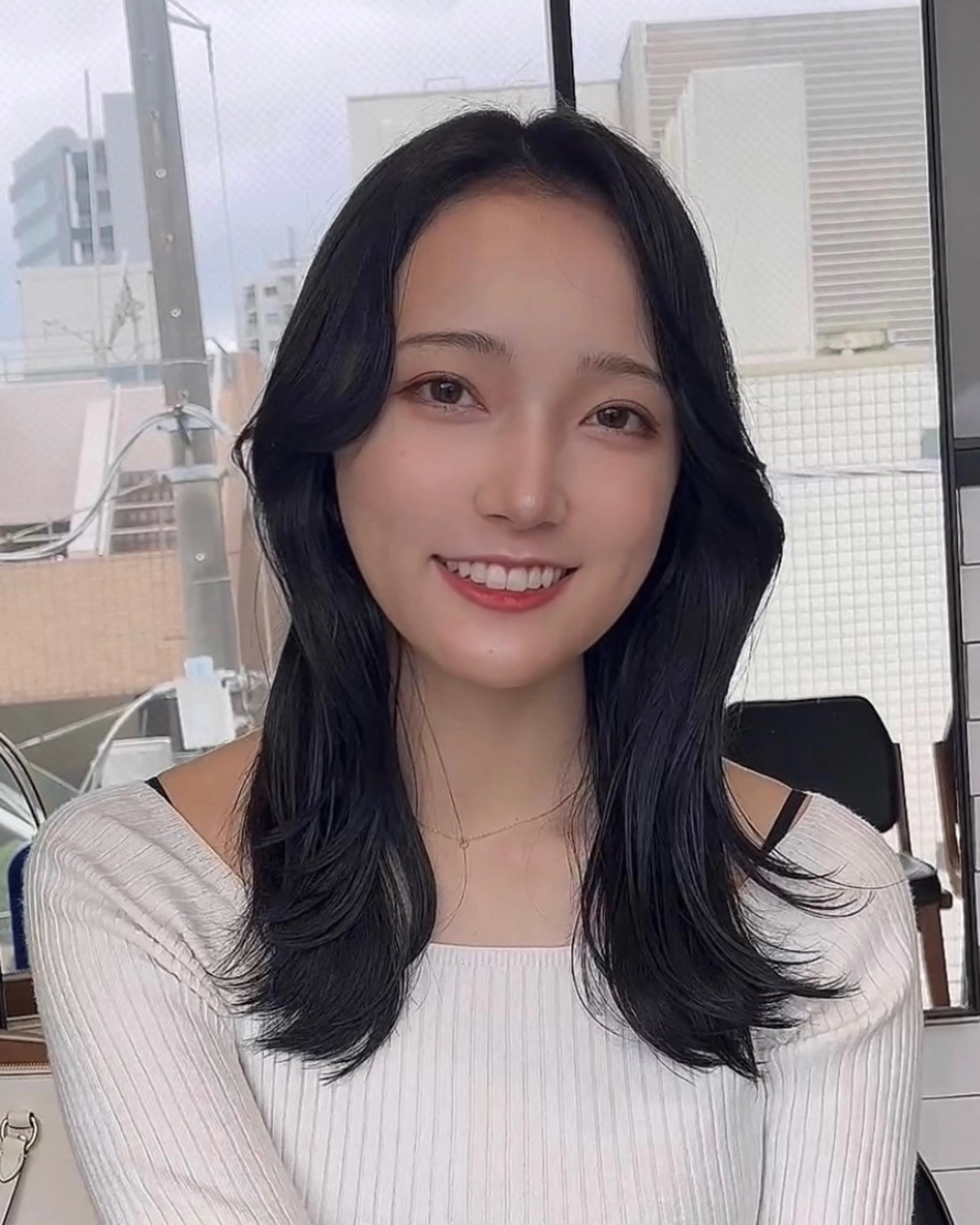 ミディアム カラー カット ヘアカラー トリートメント 🌫️大人韓国ヘア 🌫️naoyaのヘアスタイル