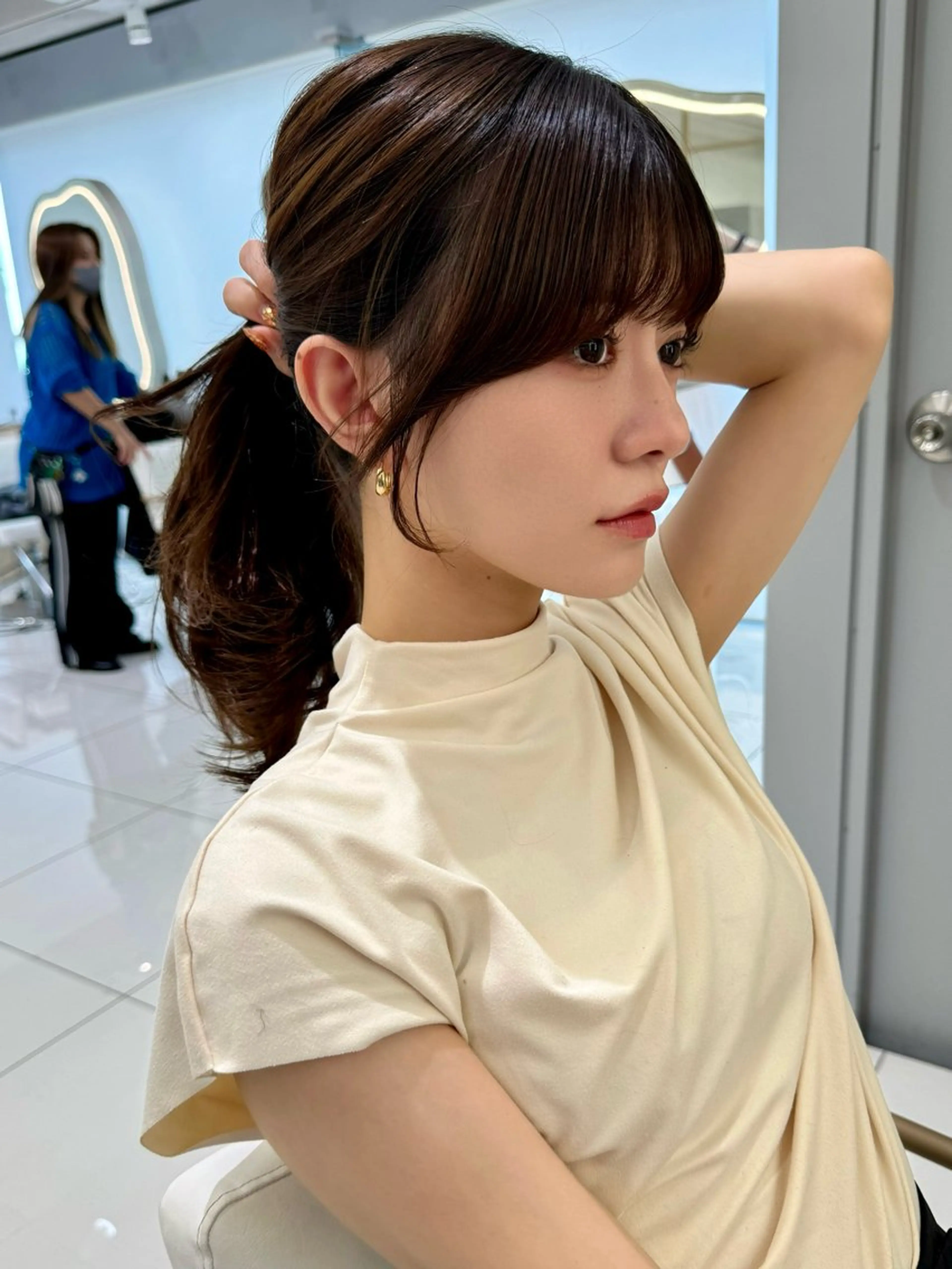 カット 三鷹で1番ショート ボブをカットする新谷のヘアスタイル