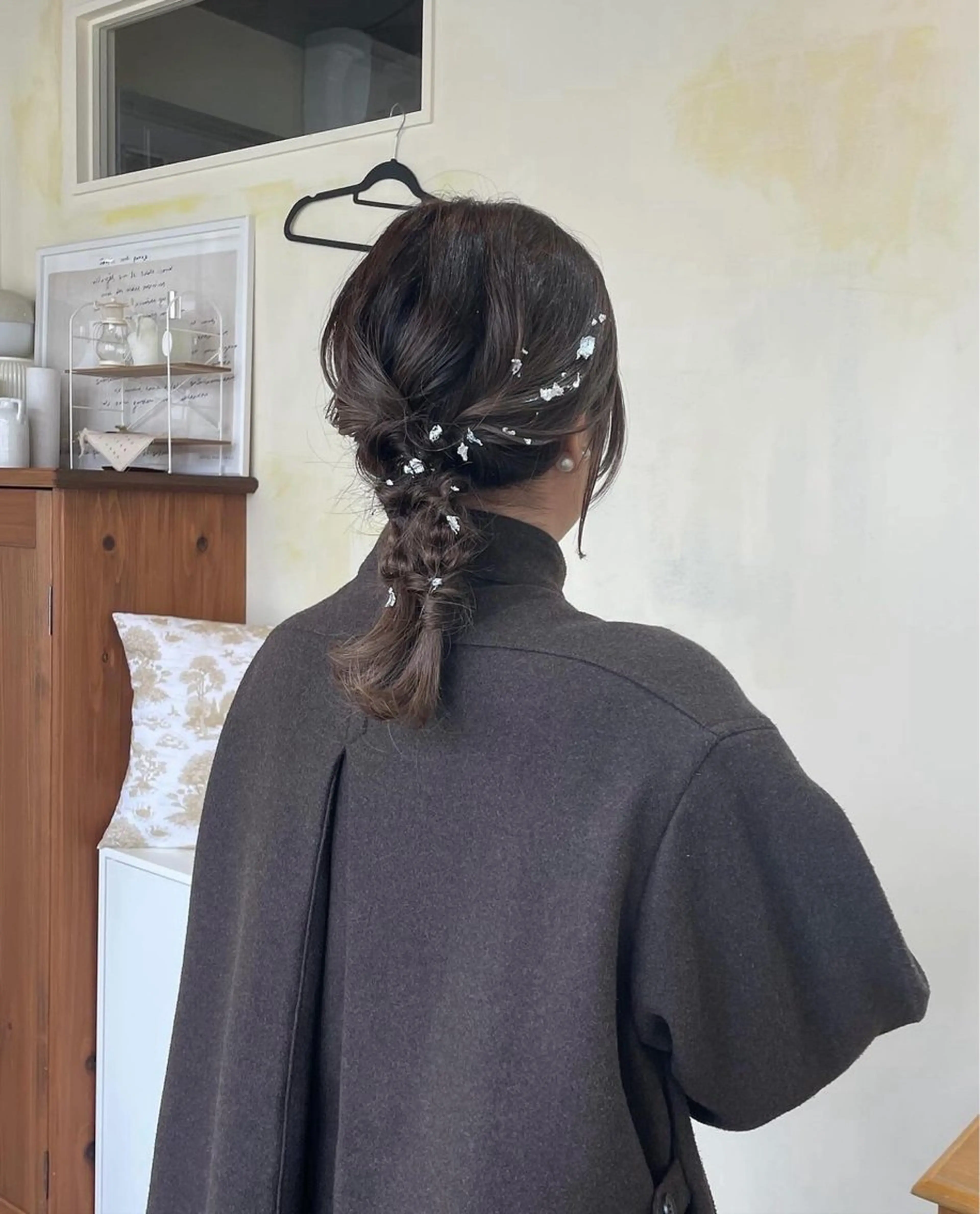 セミロング ヘアアレンジ 🍋透け感カラー🍃 オリーブ🍐Kahoのヘアスタイル