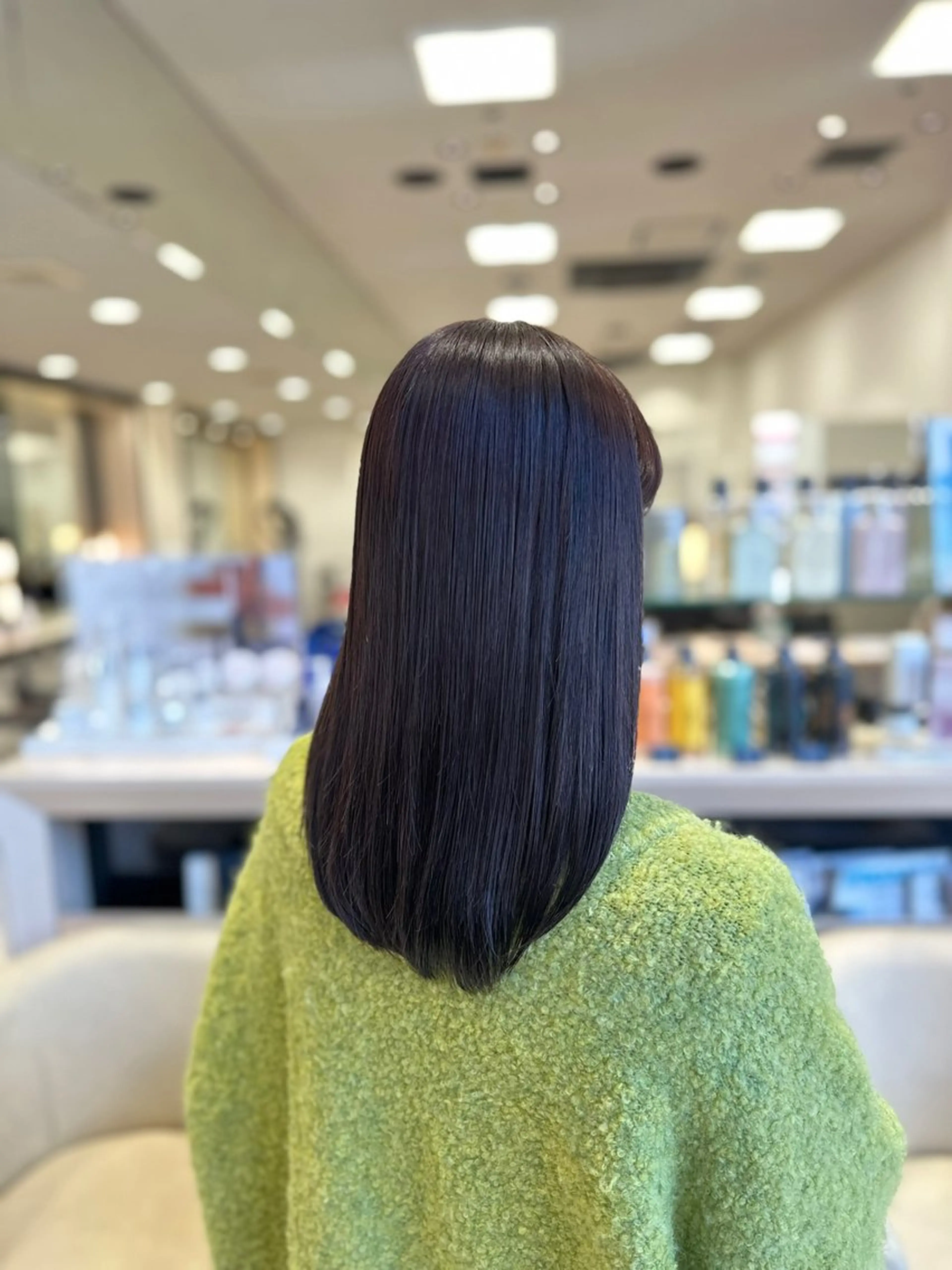 セミロング カラー ベージュカラー クロスパーマ/うる艶 カラー/Kurumiのヘアスタイル