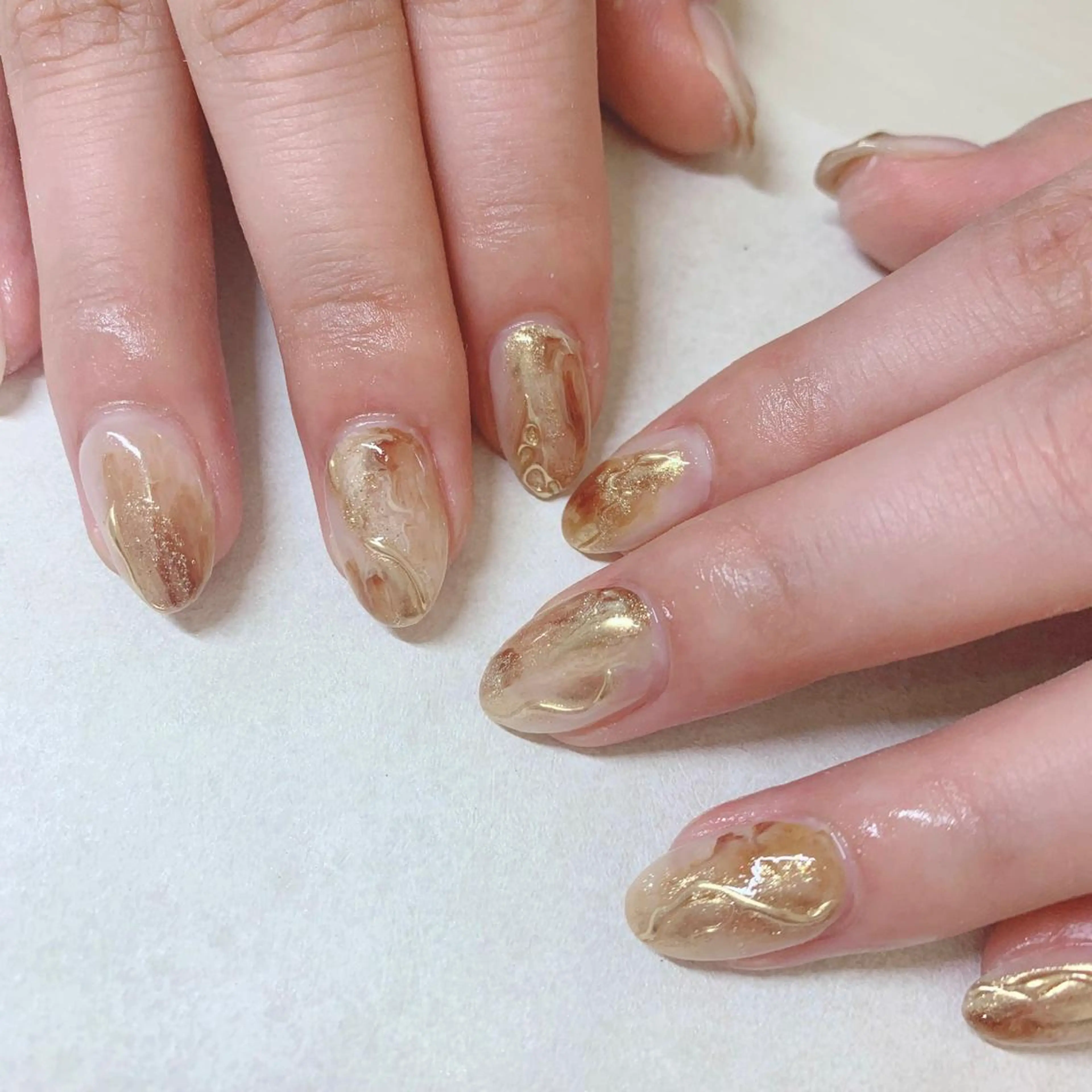 カラー ネイル ハンドネイル Cozy_ ilumのネイルデザイン