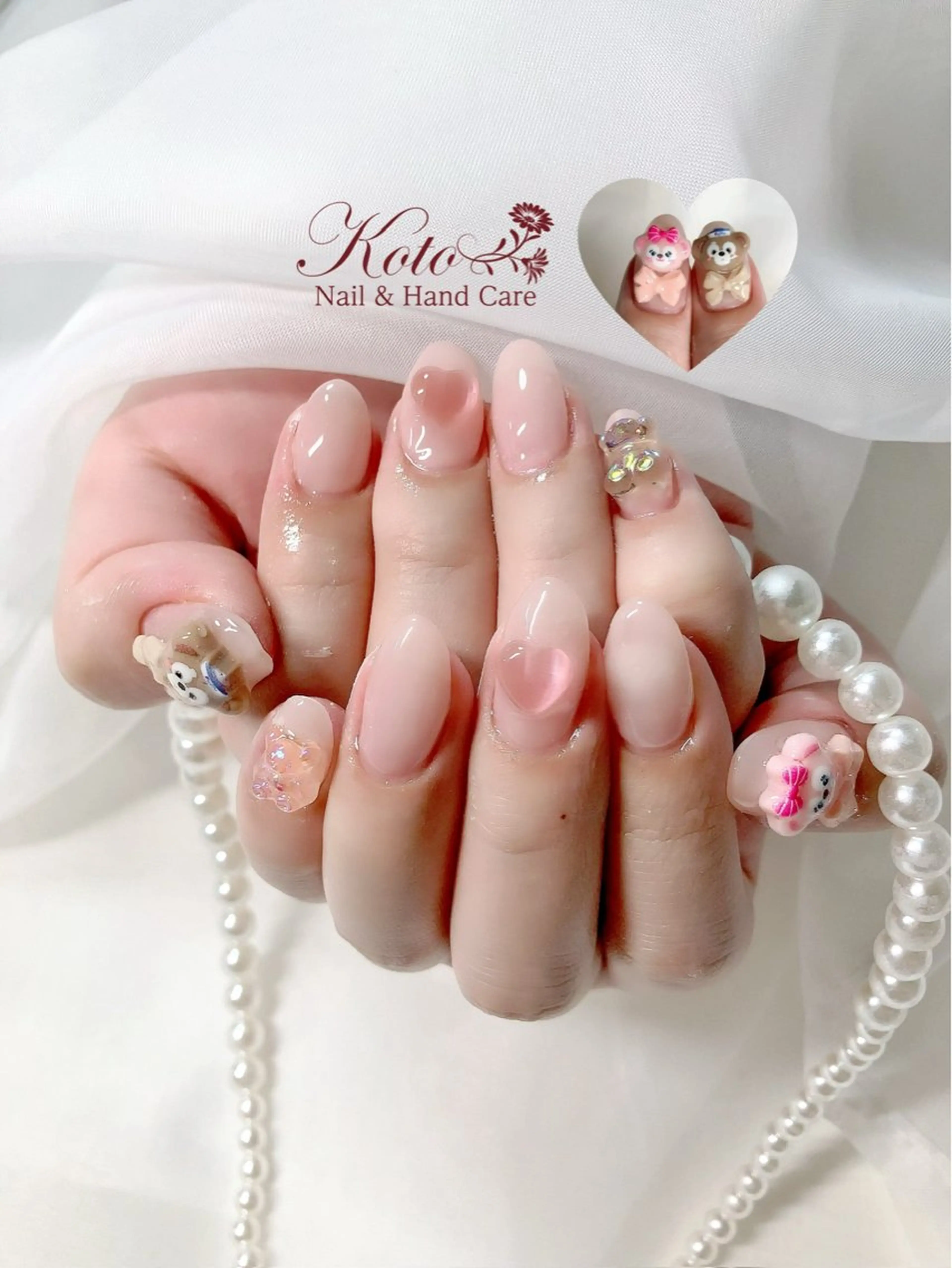 ネイル 長さ出し ジェルネイル 持ち込み ニュアンスネイル 赤色 ハンドネイル Nail Salon KOTOのネイルデザイン