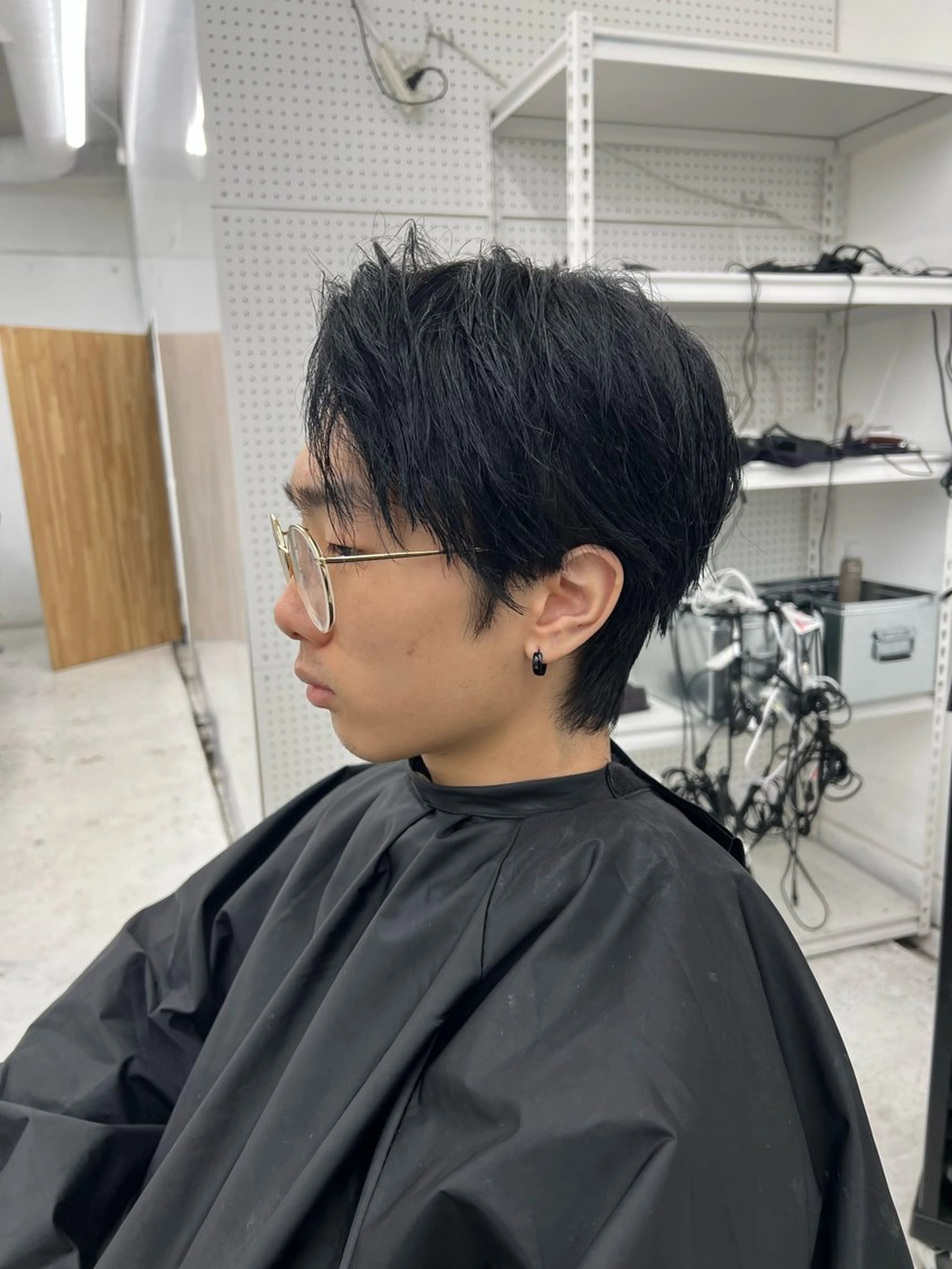 メンズ センターパート 刈り上げ 柏メンズパーマ特化 蛯谷  晃裕のヘアスタイル