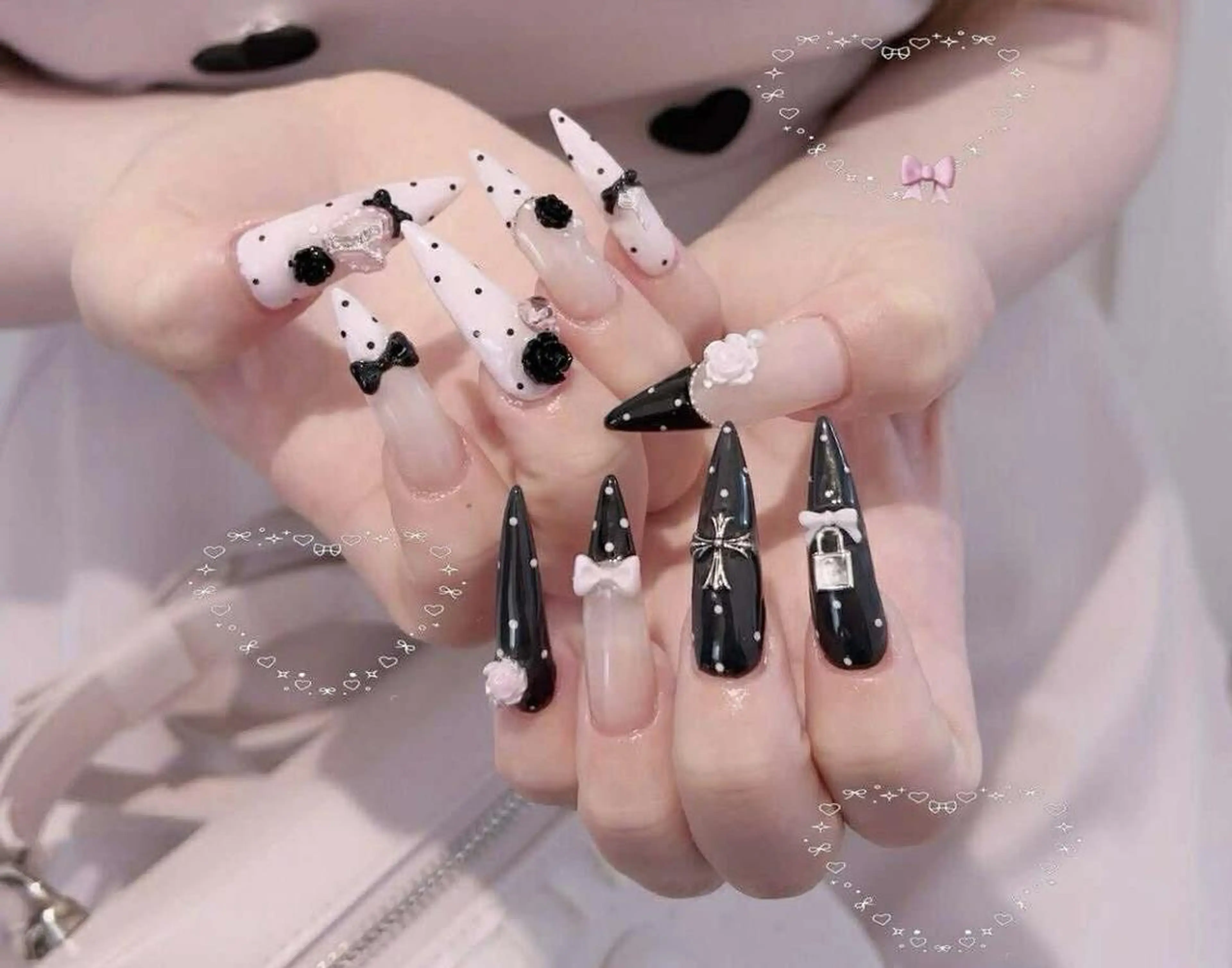 ロング 韓国風ヘア ハンドネイル Bling Salonのネイルデザイン