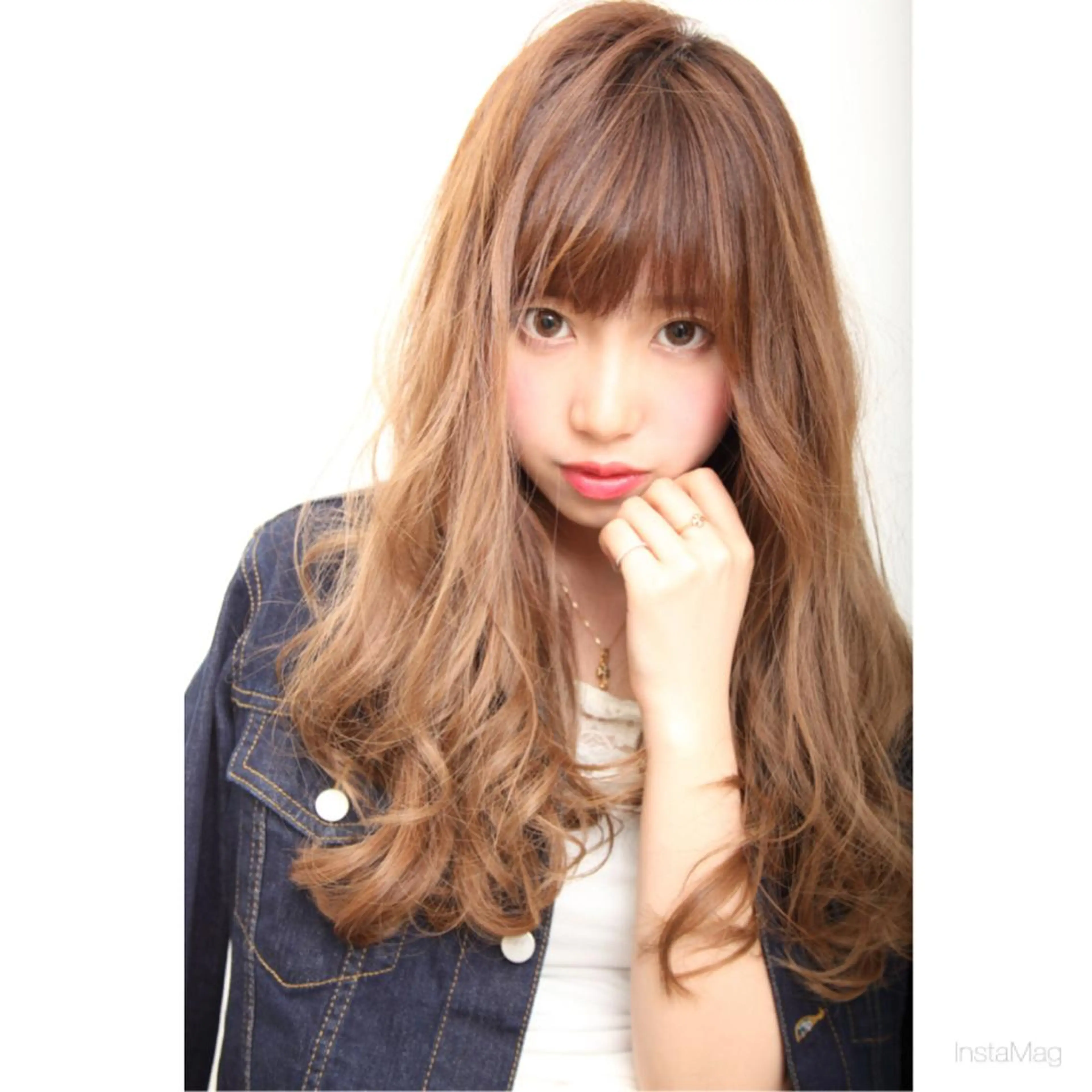 ロング カラー 店長/mao/ 前髪/顔周りカットのヘアスタイル