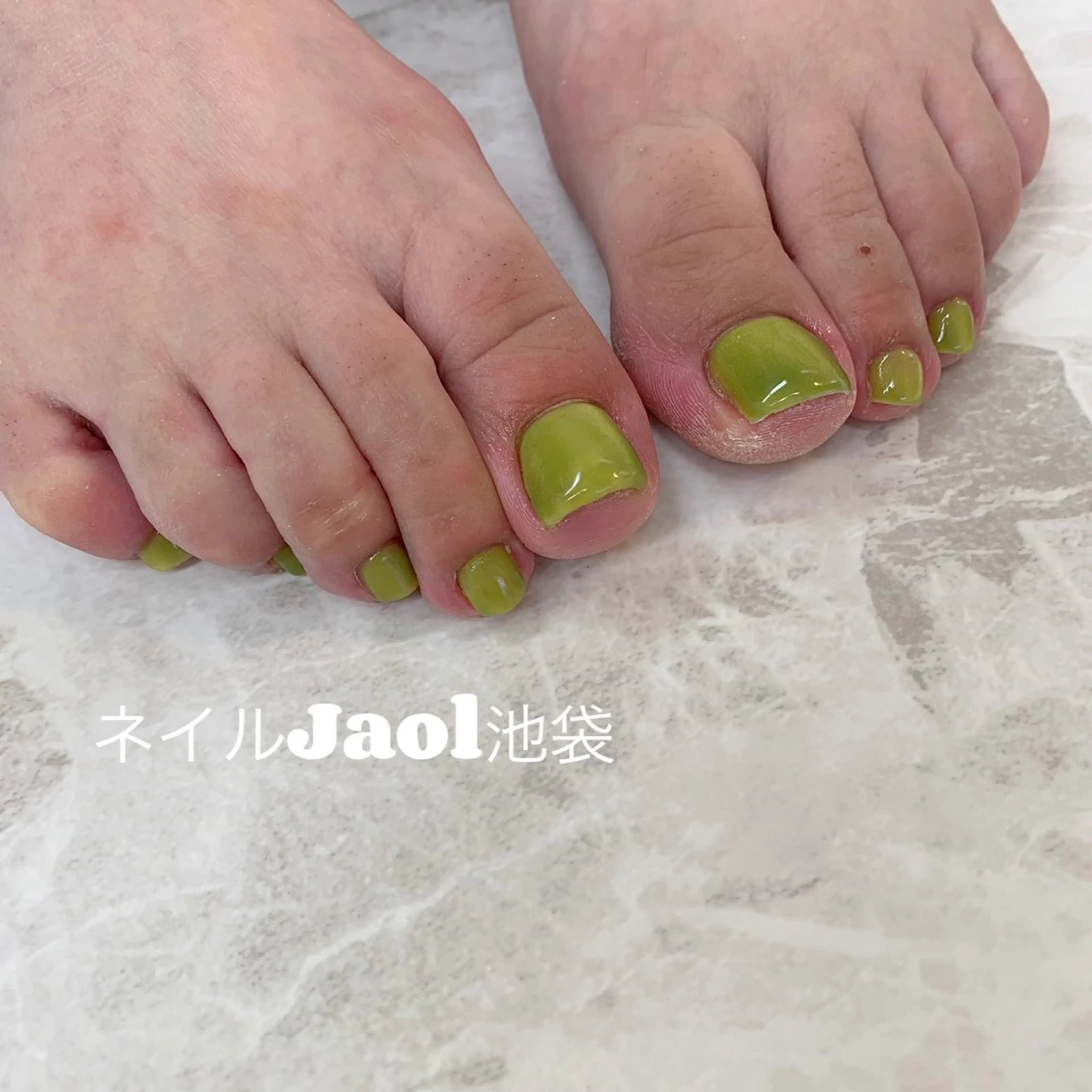 ショート 韓国風ヘア フットネイル nail jaol池袋店所属・ネイルJaol 池袋のネイルデザイン