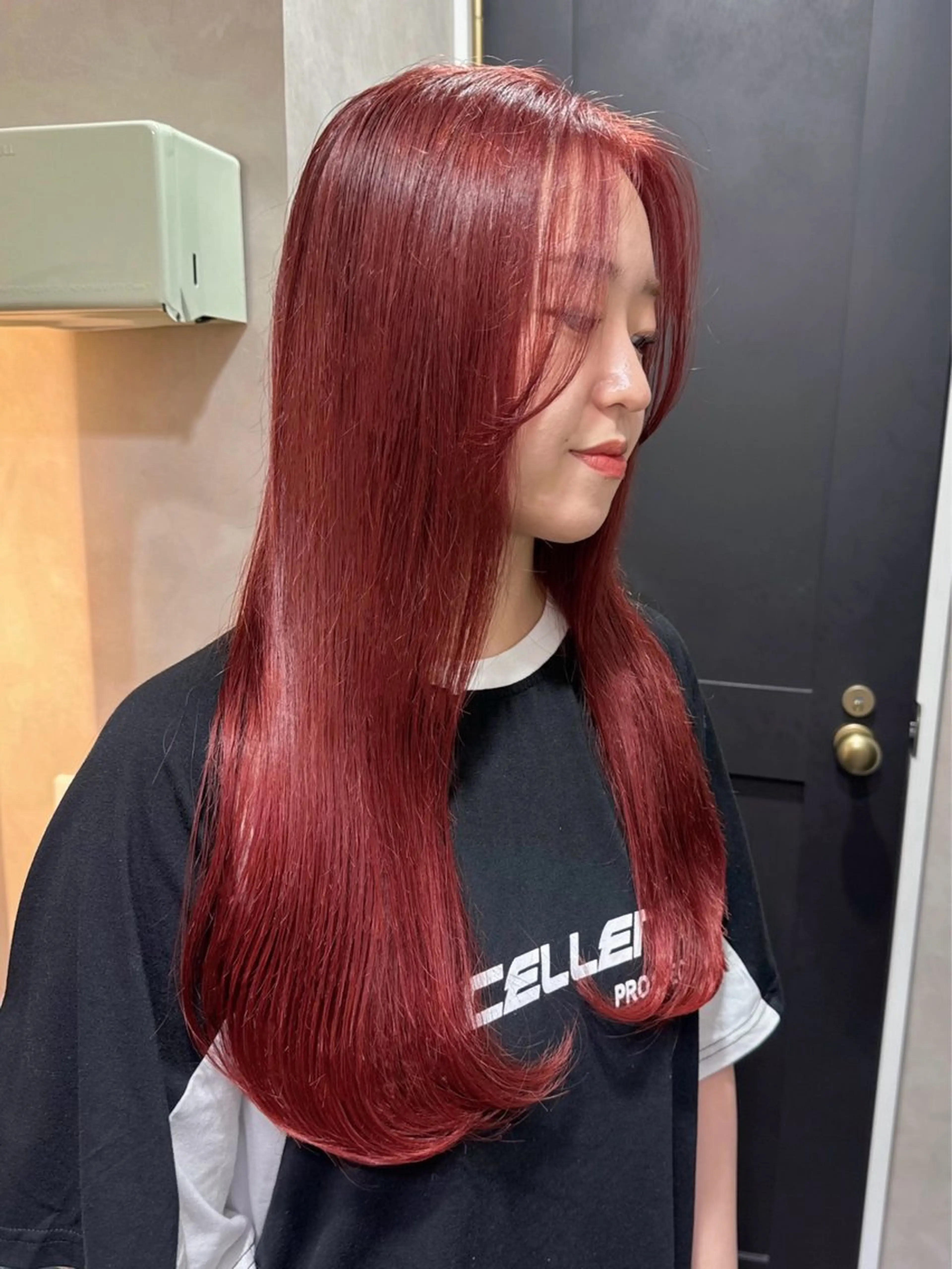 カラー ヘアカラー トリートメント ボブ/レイヤー/ グレージュ/moyuのヘアスタイル