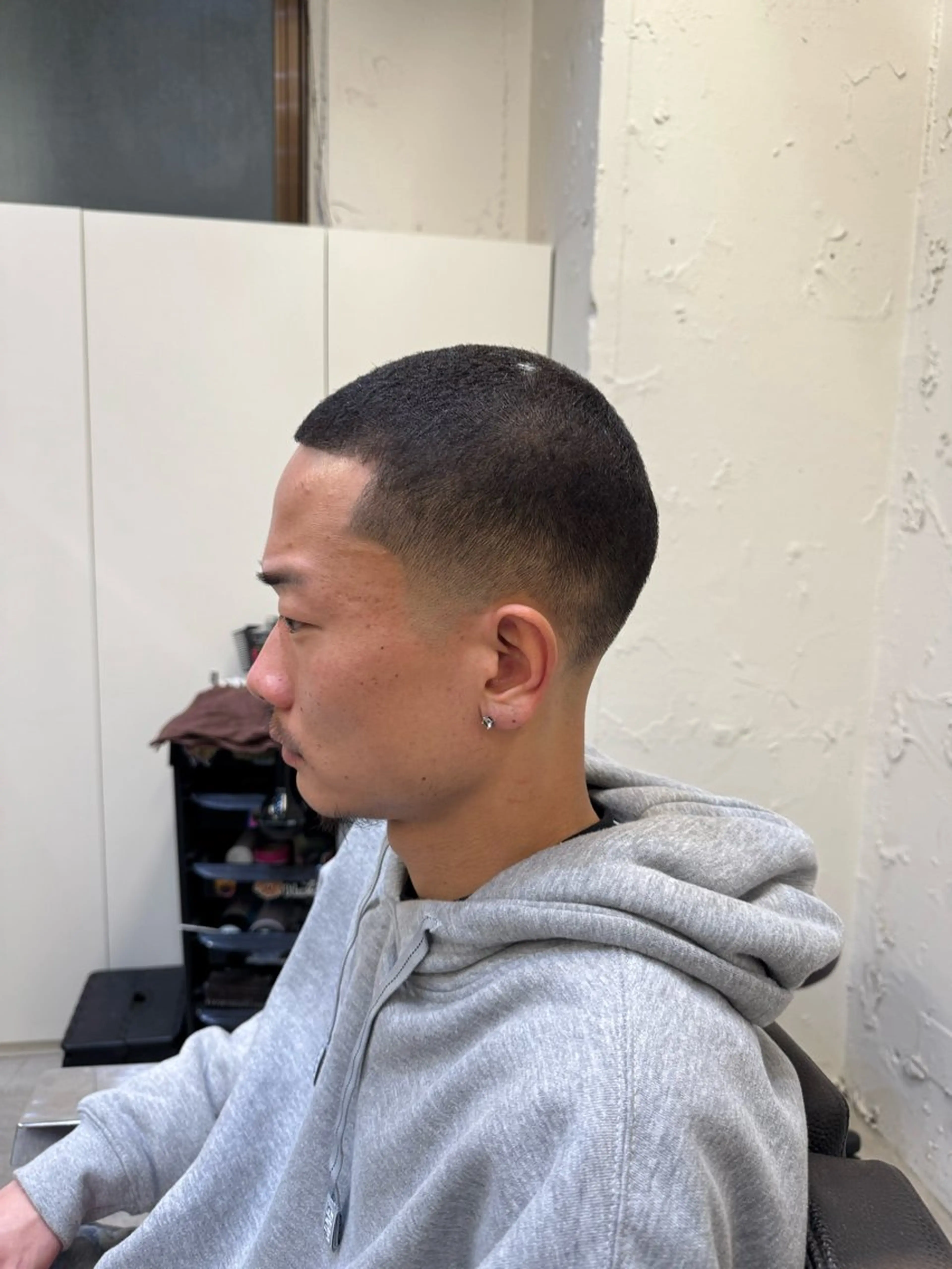 ショート メンズ センターパート ダウンパーマ フェードカット メンズハイライト メンズパーマ カット トリートメント 💈メンズ特化💈 TASUKUのヘアスタイル