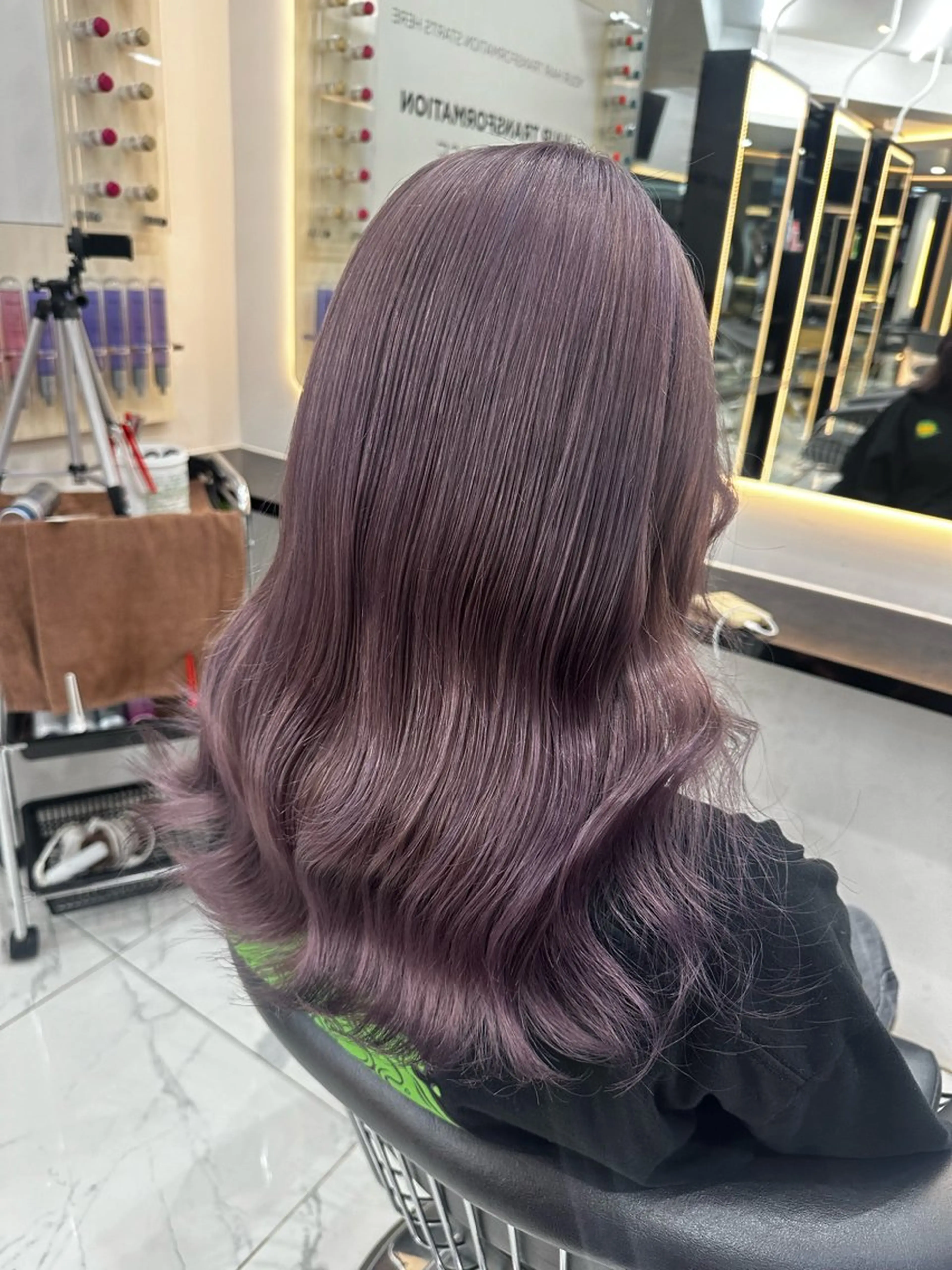 カラー グレージュ パープルグレージュ ヘアカラー トリートメント 【Lapis 渋谷本店】りかのヘアスタイル