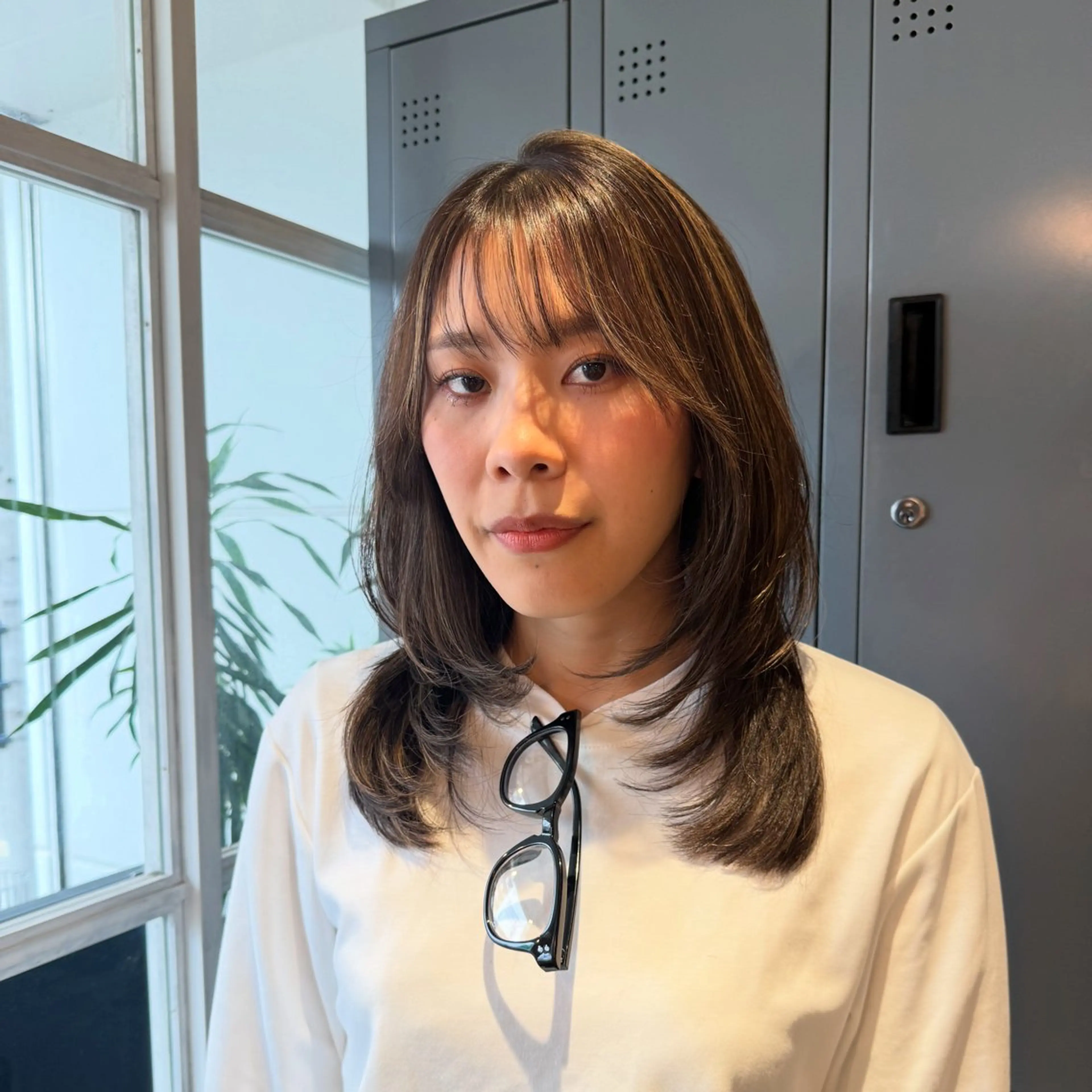 ミディアム カラー ヘアアレンジ カット ヘアカラー トリートメント ◎モチマル チアキ◎のヘアスタイル