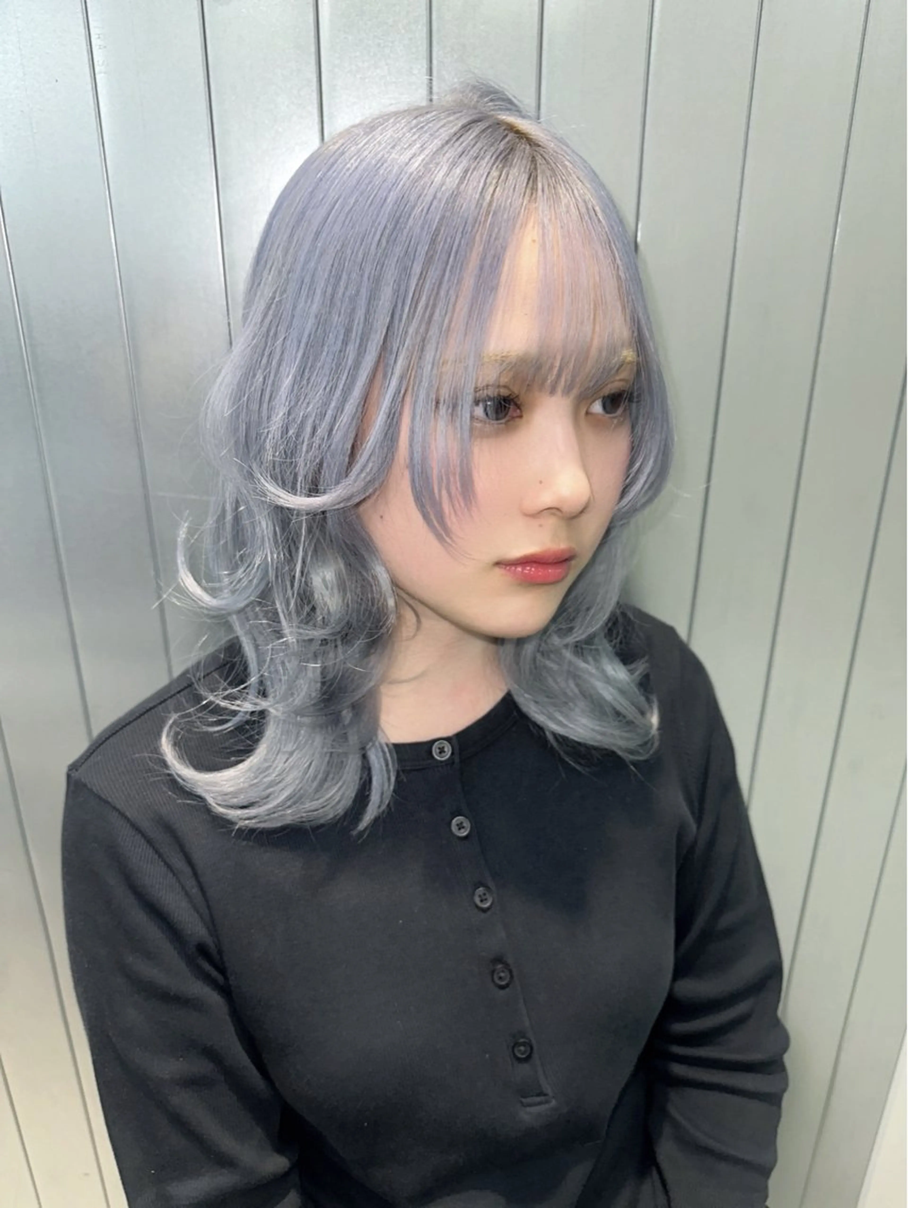 ロング カラー ヘアアレンジ 艶カラー/ハイトーン /レイヤーカットのヘアスタイル