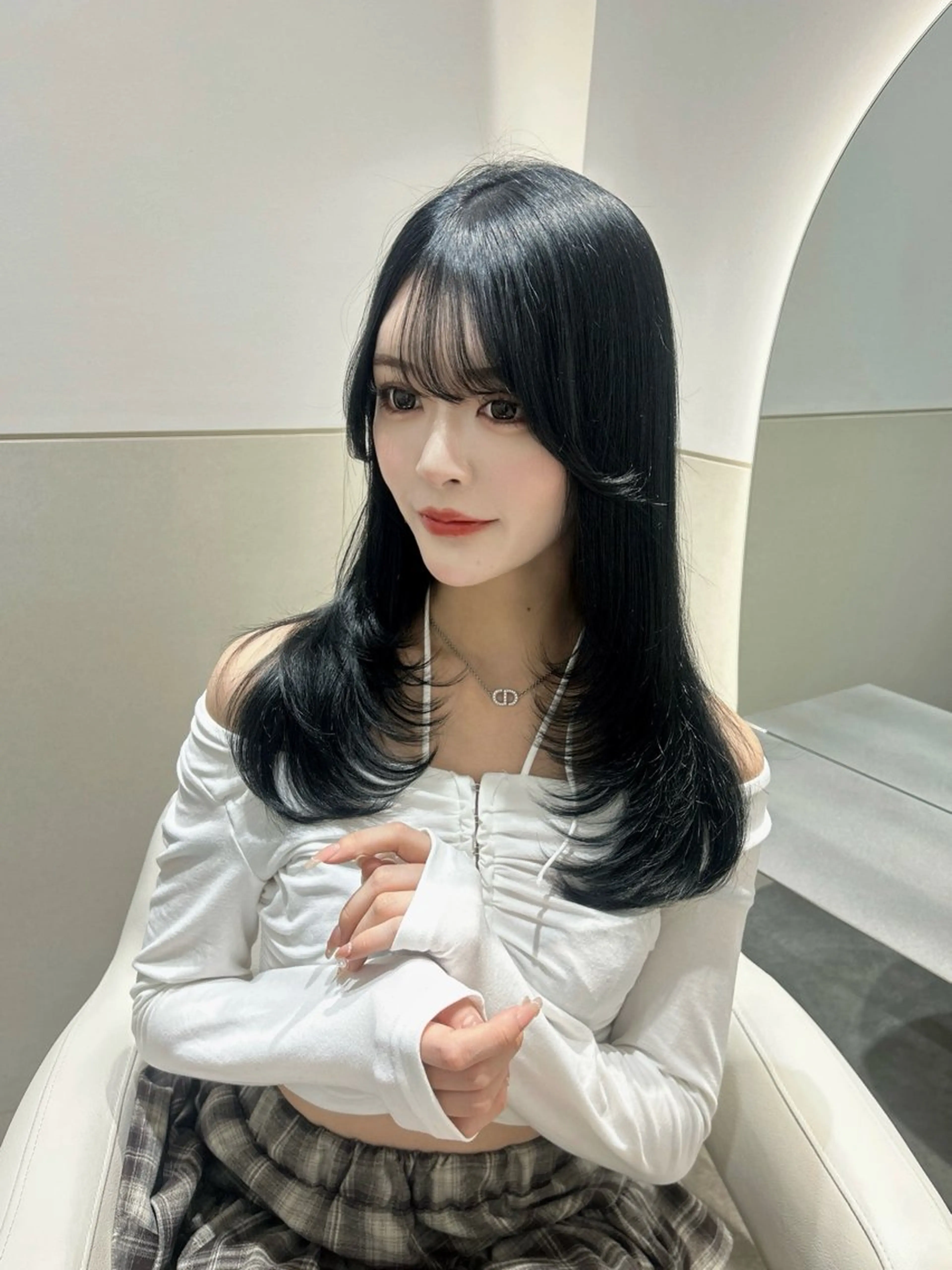セミロング カラー カット ヘアカラー トリートメント 🩷韓国ヘア/ヨシン モリ🩷Maikaのヘアスタイル