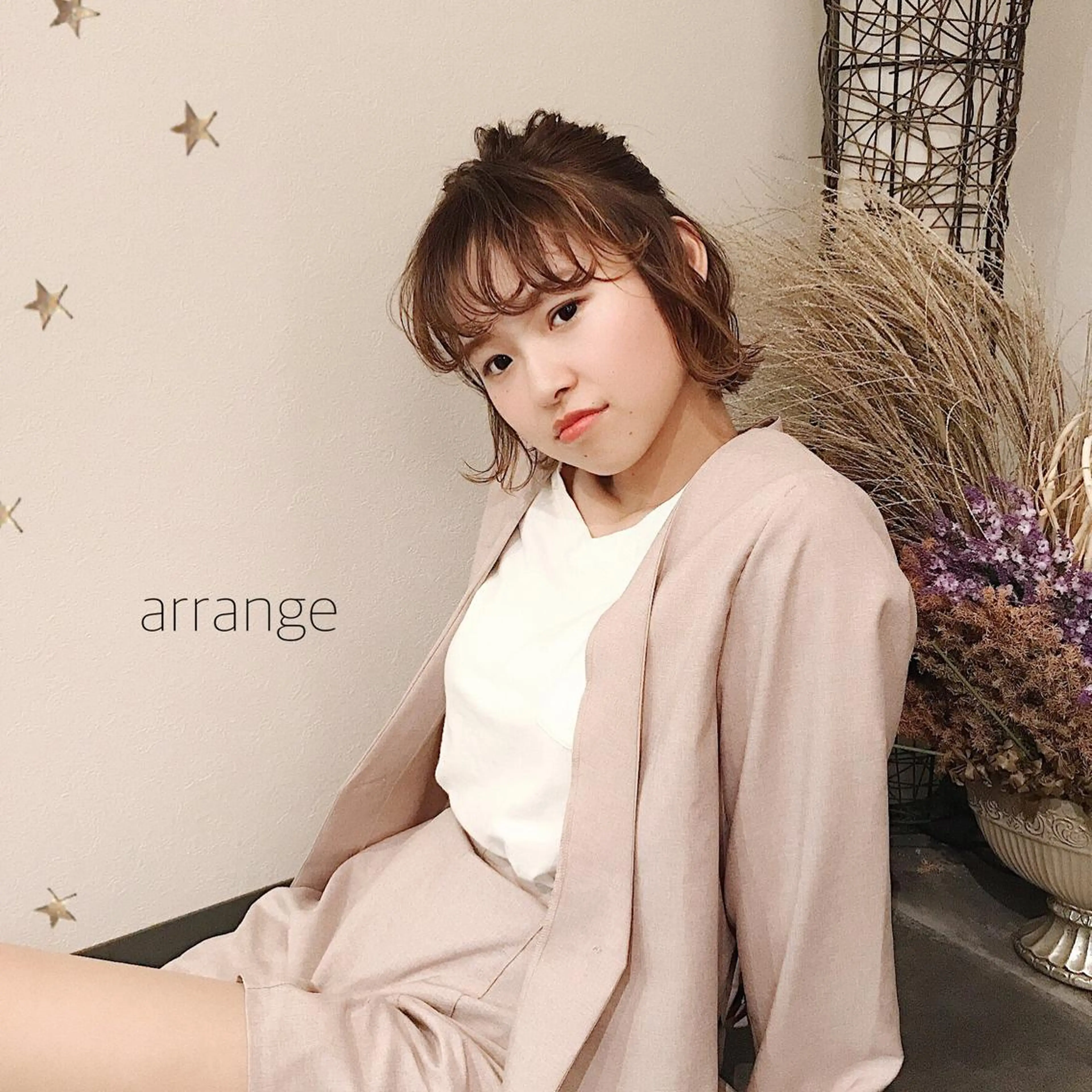 ミディアム ヘアアレンジ ヘアセット 市川 千夏のヘアスタイル