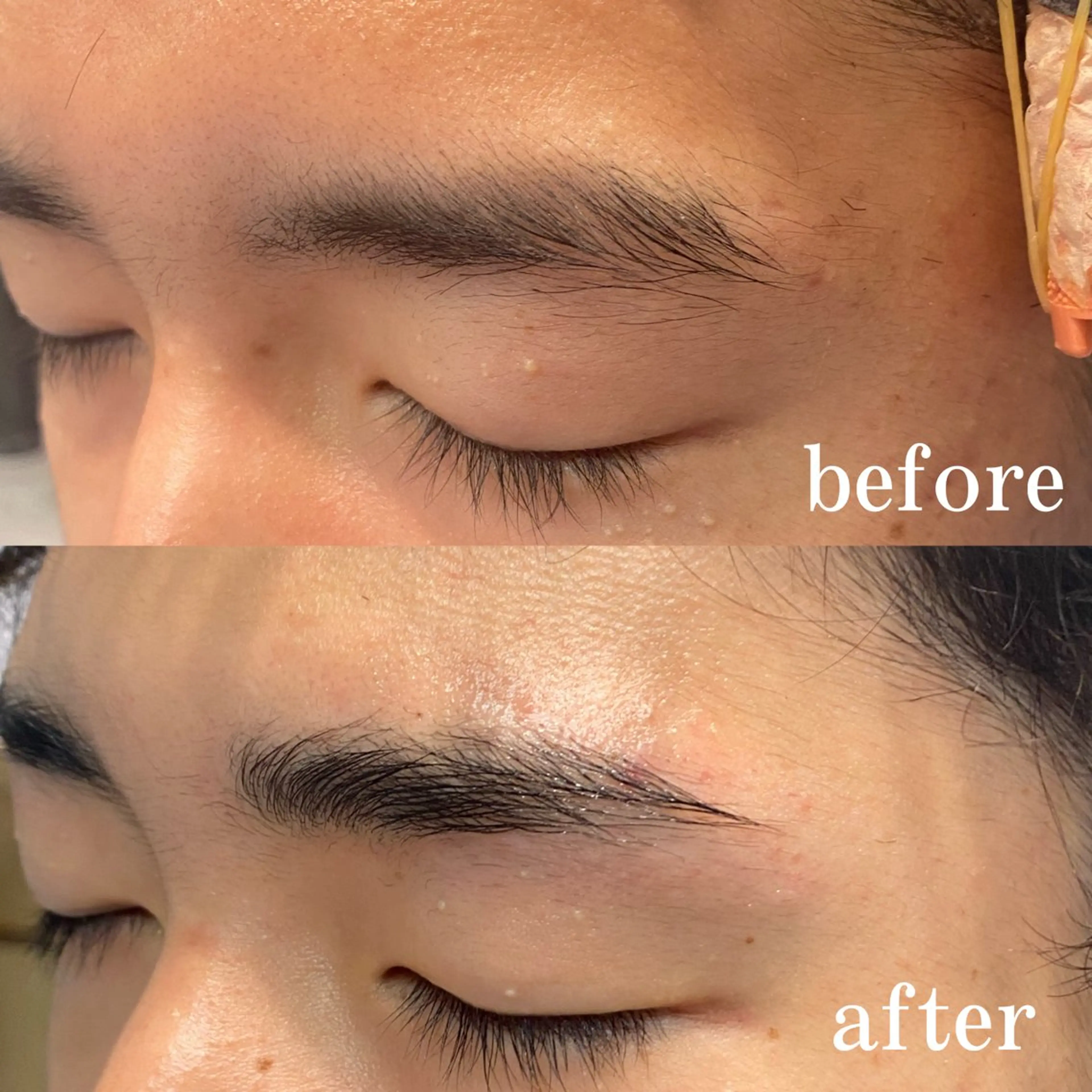 アイブロウ 眉毛ワックス脱毛 ワックス脱毛 その他(アイブロウ) 艶暖色カラー🍒 縮毛矯正ほののヘアスタイル